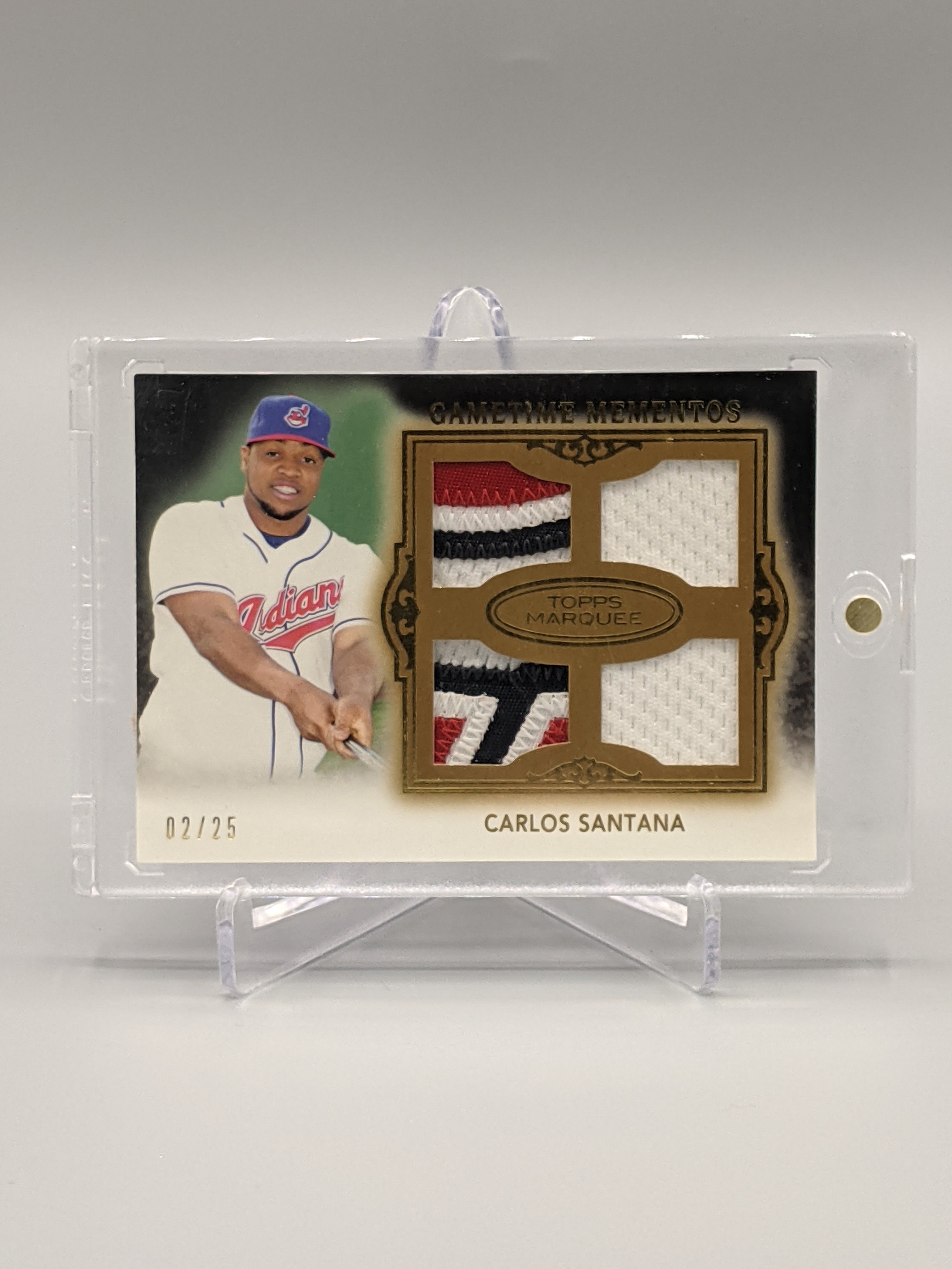 2011 Topps Marquee Carlos Santana Gametime Mementos Indians