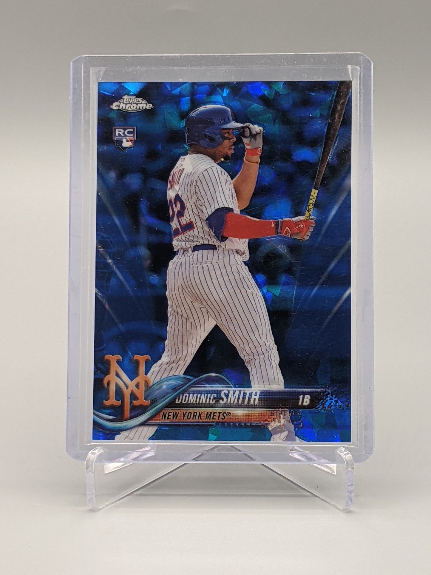 2018 Topps Chrome Sapphire #6 Dominic Smith RC Mets