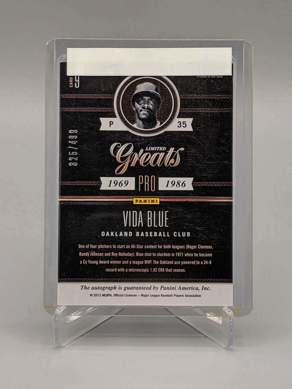 2012 Limited Limited Greats Vida Blue A's Athletics