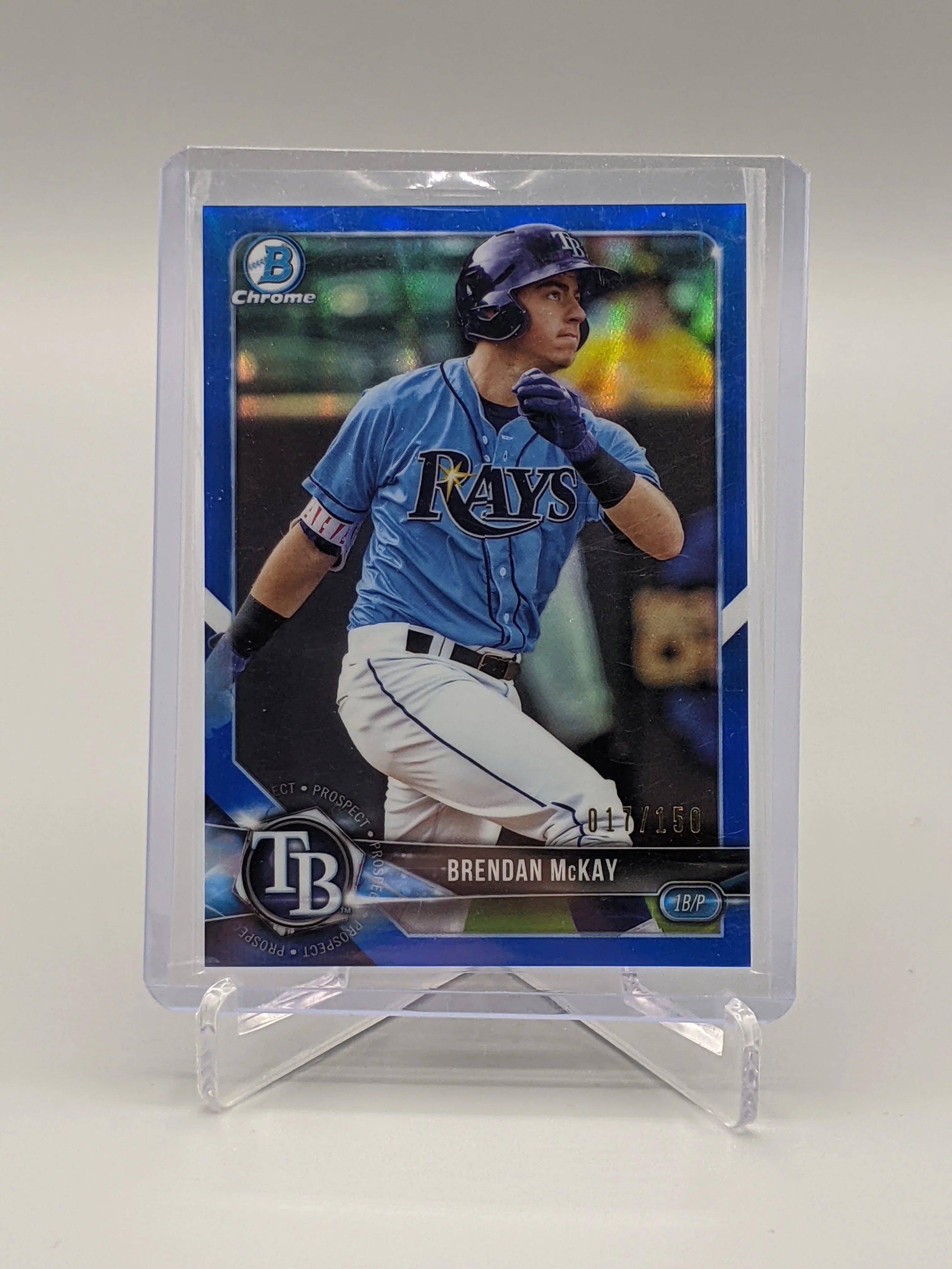 2018 Bowman Chrome Blue Brendan McKay Rays