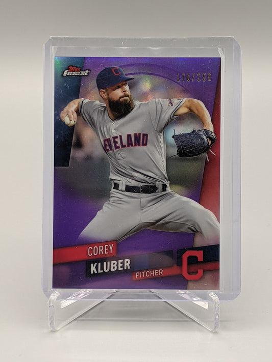 2019 Finest Purple #72 Corey Kluber #/250 Indians