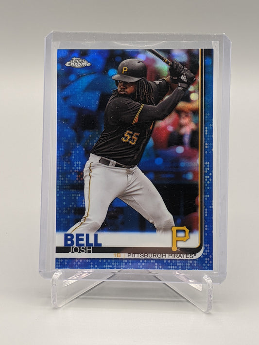 2019 Topps Chrome Blue Refractor #162 Josh Bell #/150 Pirates