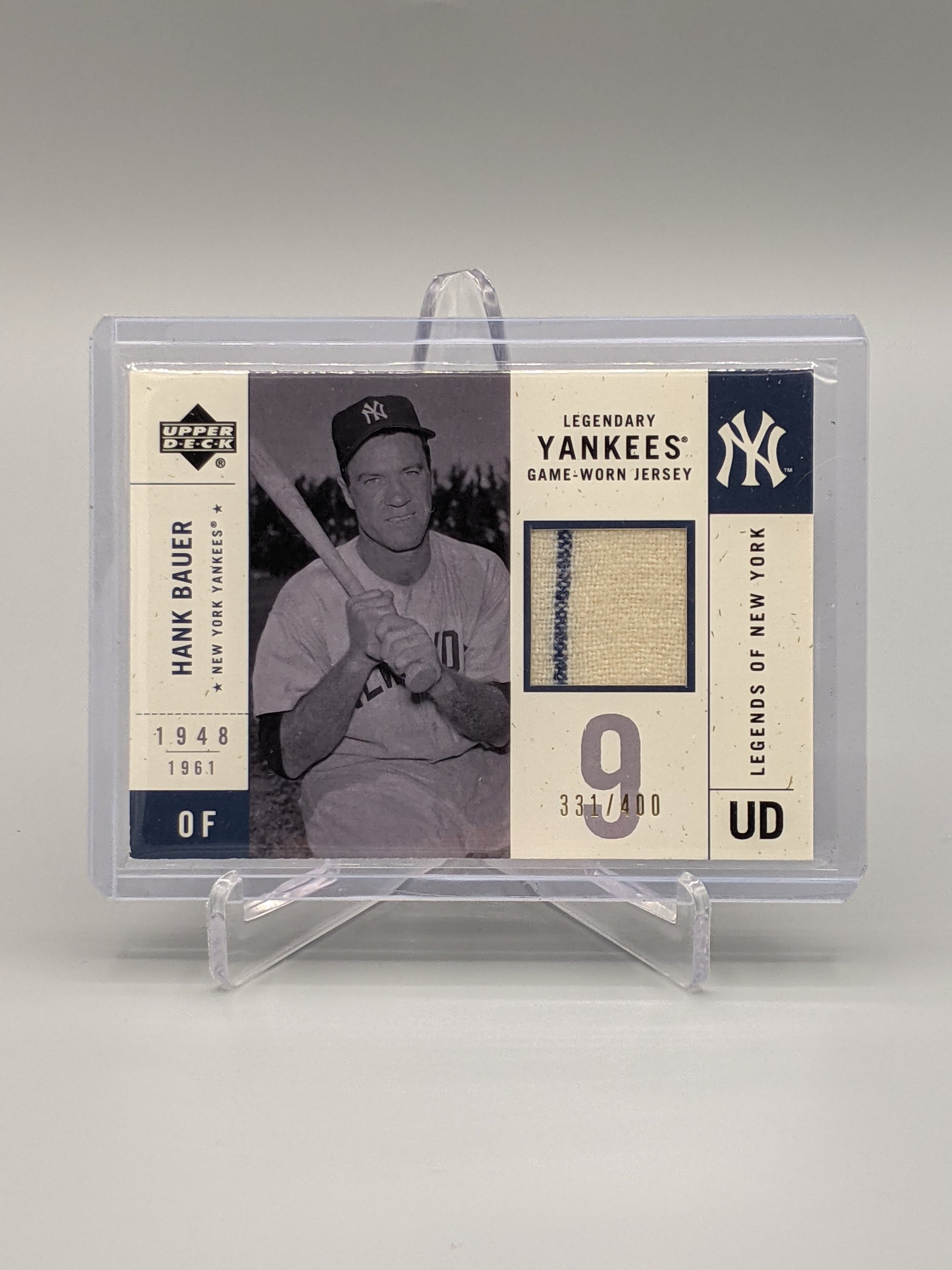 2001 Upper Deck Legendary Yankess Game Used #LYJ-HB Hank Bauer #/400