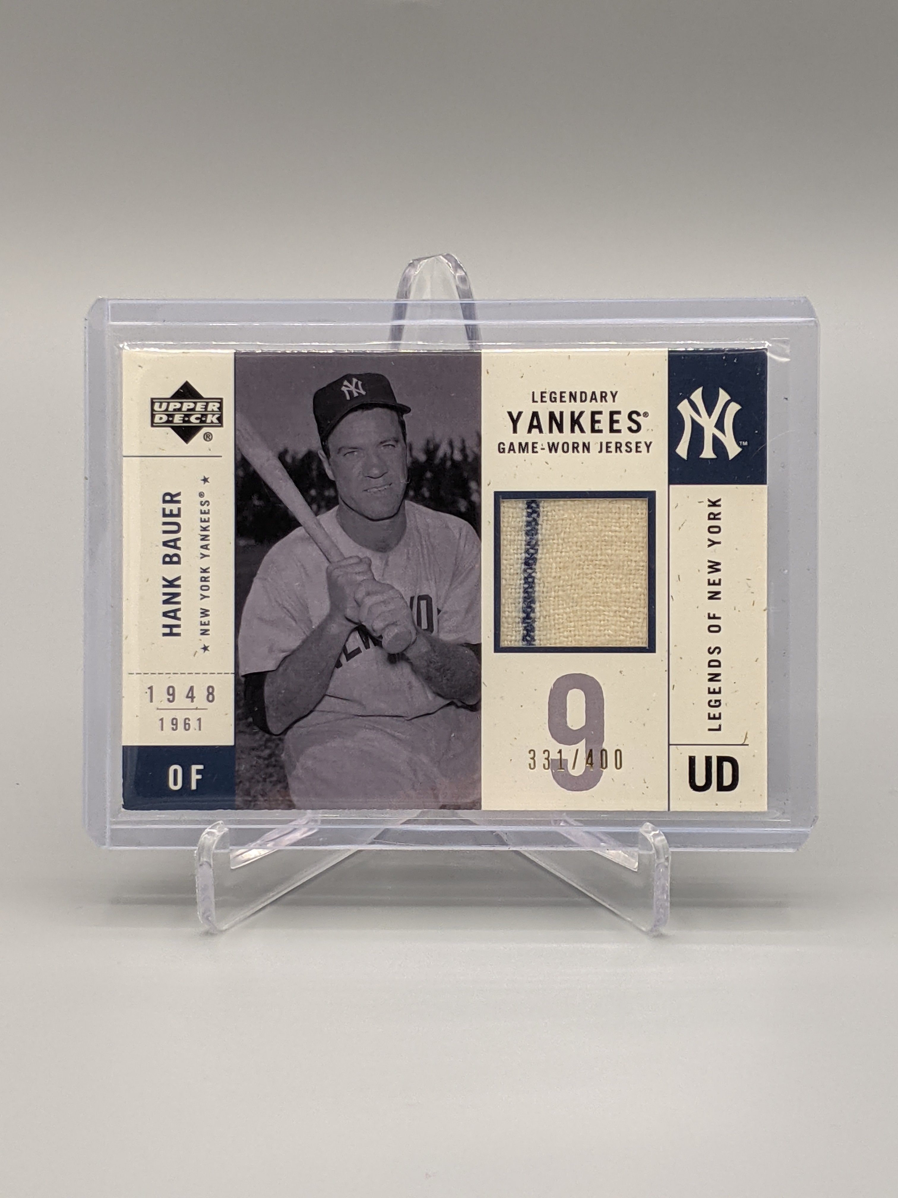 2001 Upper Deck Legendary Yankess Game Used #LYJ-HB Hank Bauer #/400