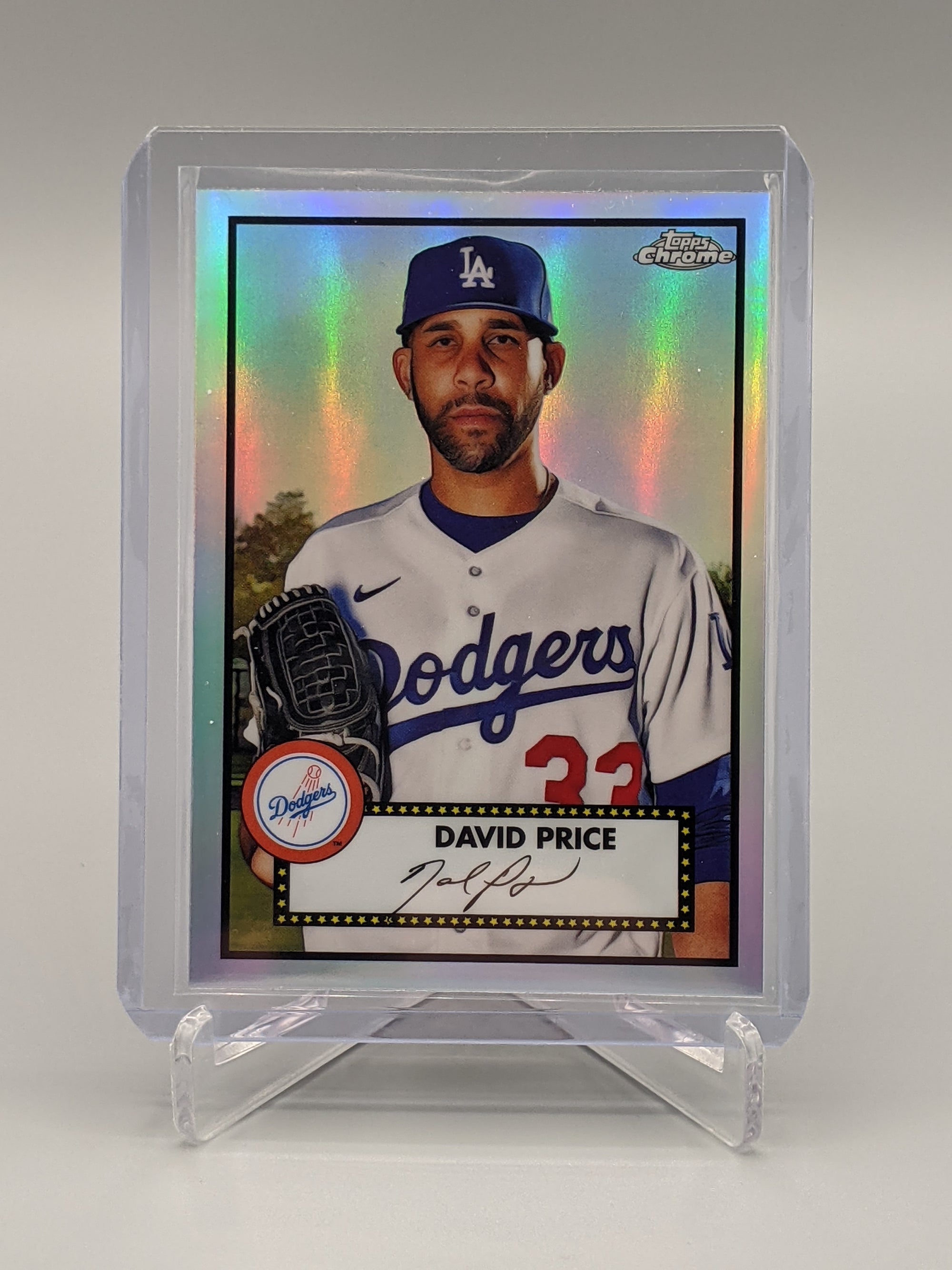 2021 Topps Chrome Platinum Anniversary Refractor #444 David Price Dodgers
