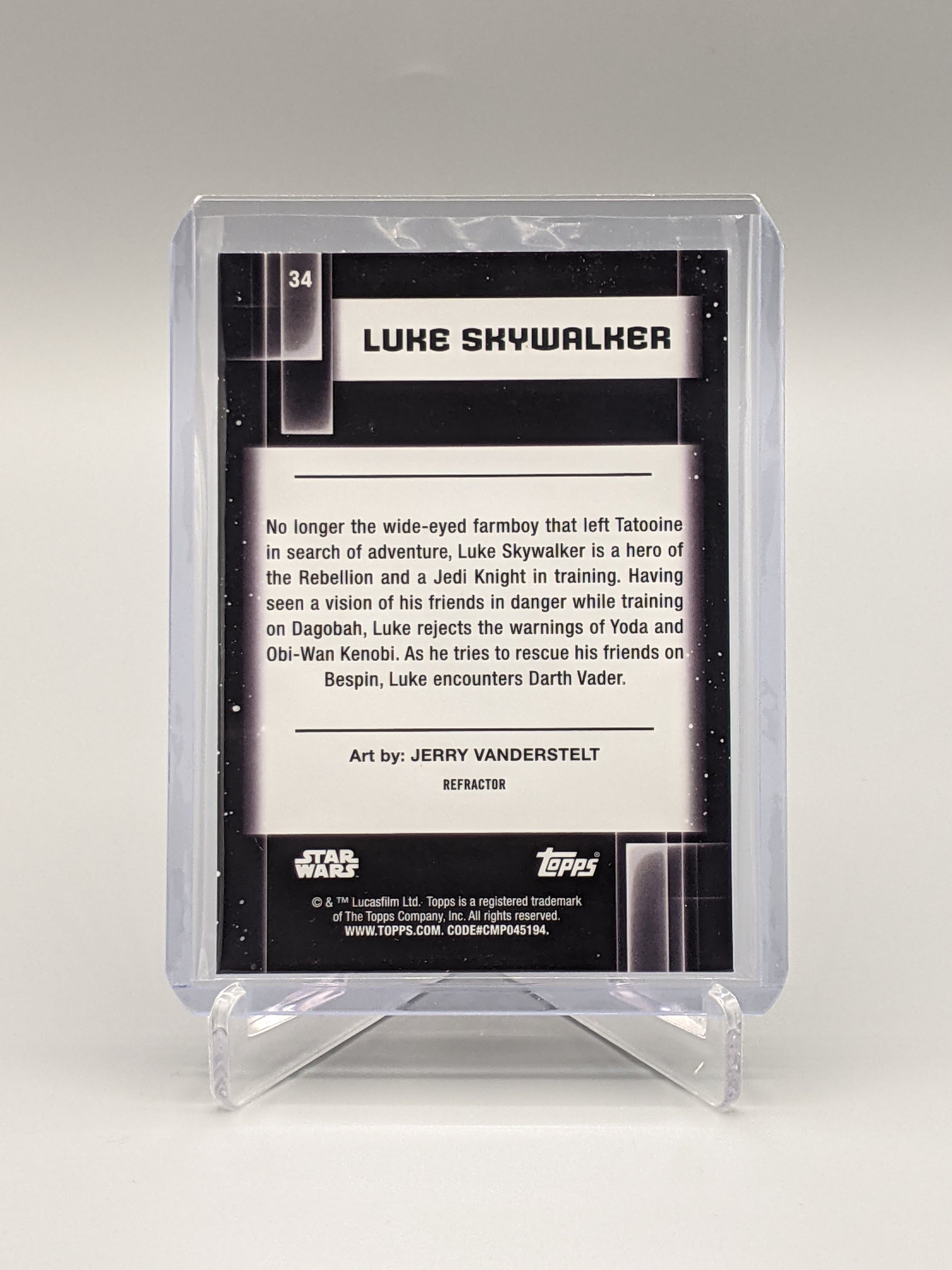 2021 Topps Chrome Star Wars Galaxy Refractor #34 Luke Skywalker