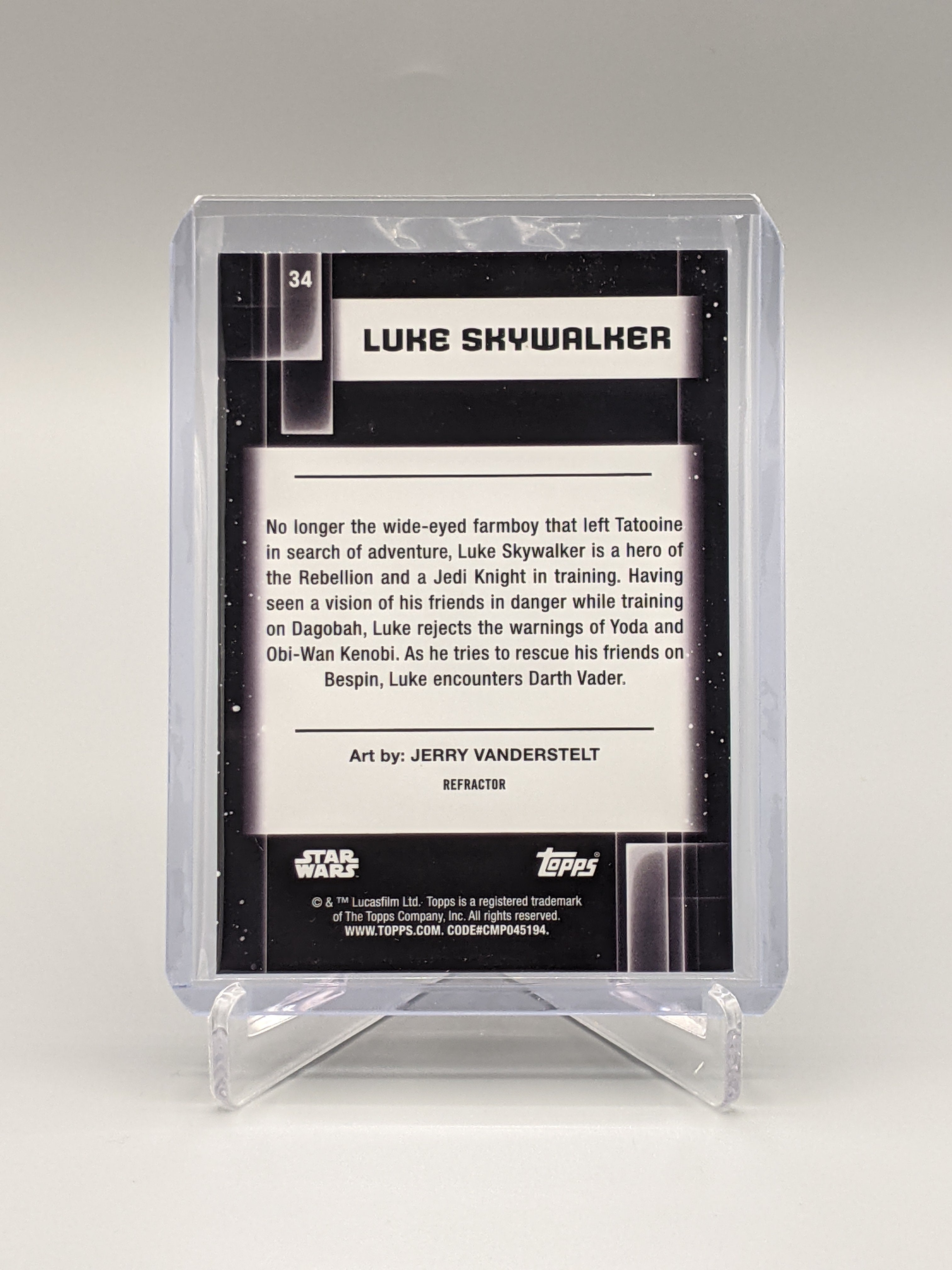 2021 Topps Chrome Star Wars Galaxy Refractor #34 Luke Skywalker