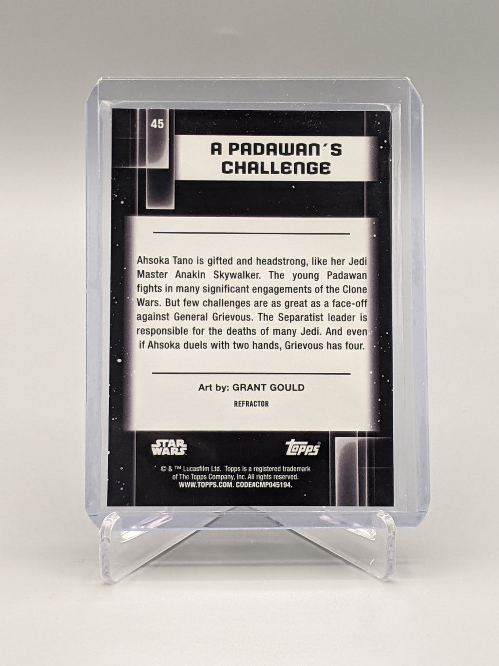 2021 Topps Chrome Star Wars Galaxy Refractor #45 A Padawan's Challenge