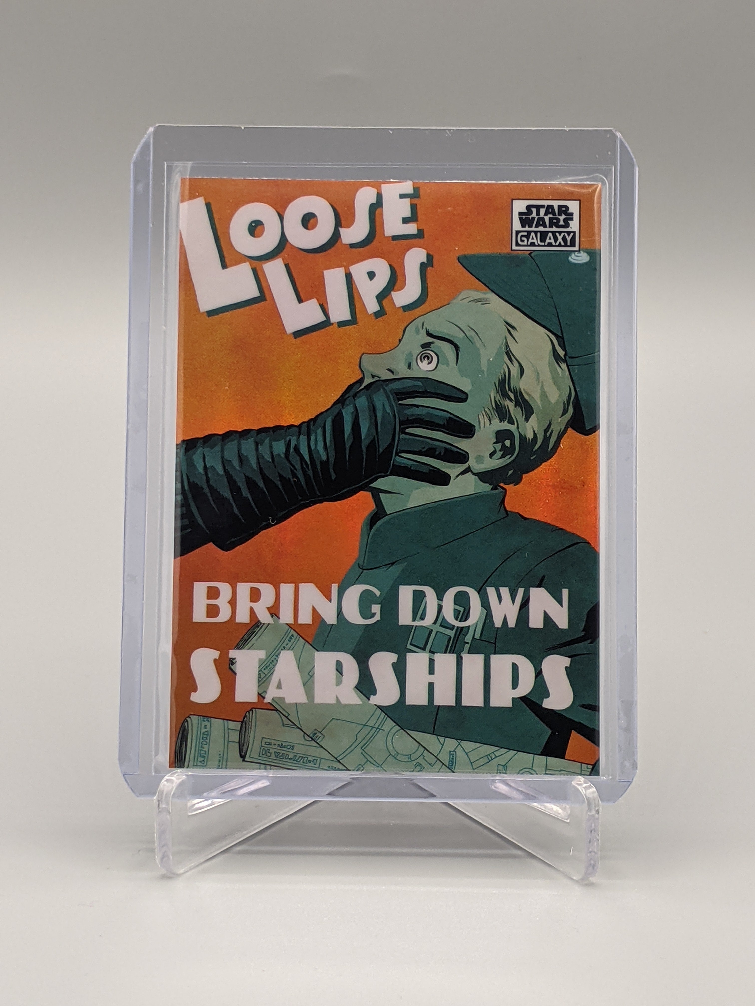 2021 Topps Chrome Star Wars Galaxy Refractor #53 Loose Lips