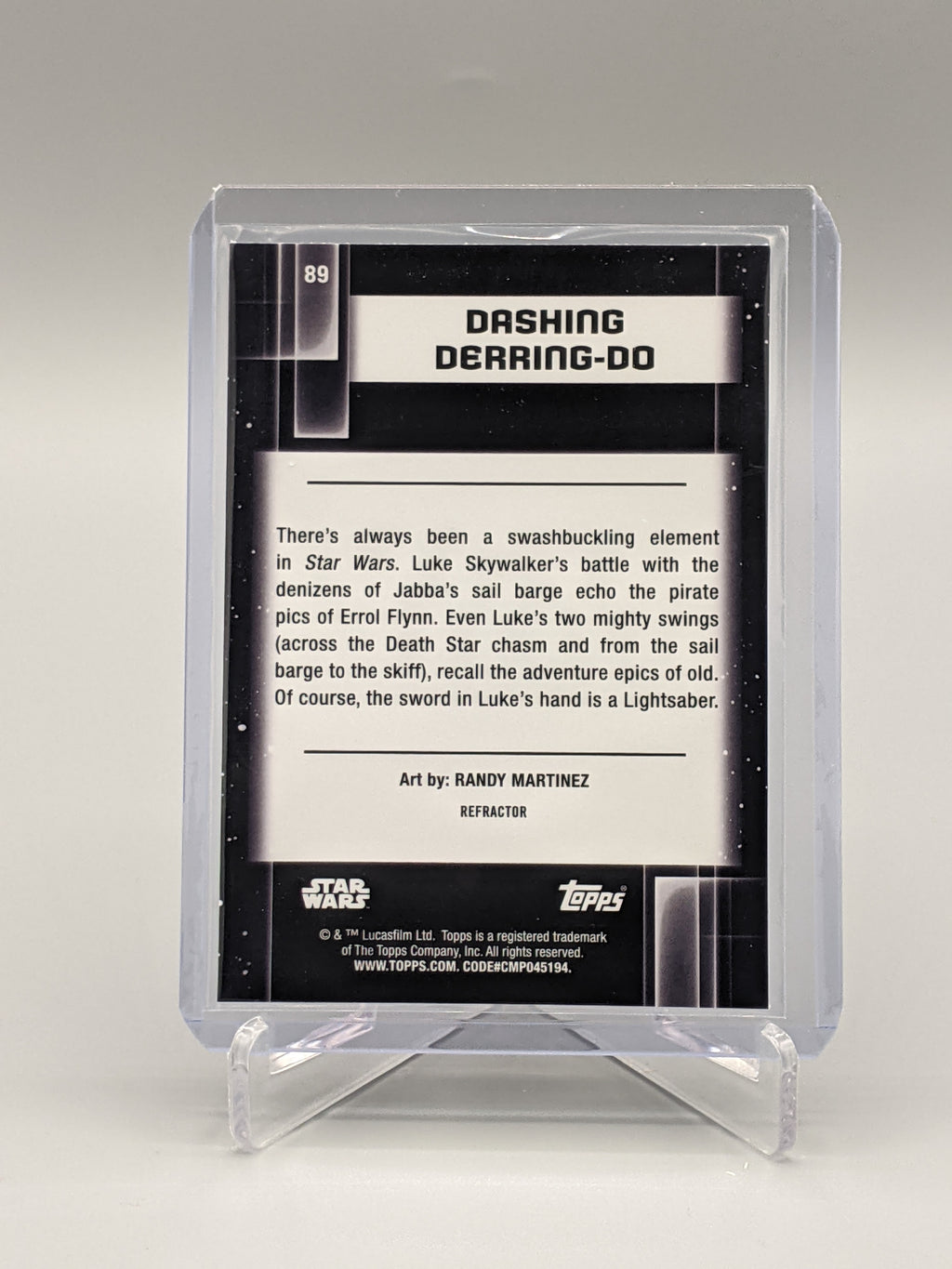 2021 Topps Chrome Star Wars Galaxy Refractor #89 Dashing Derring-Do