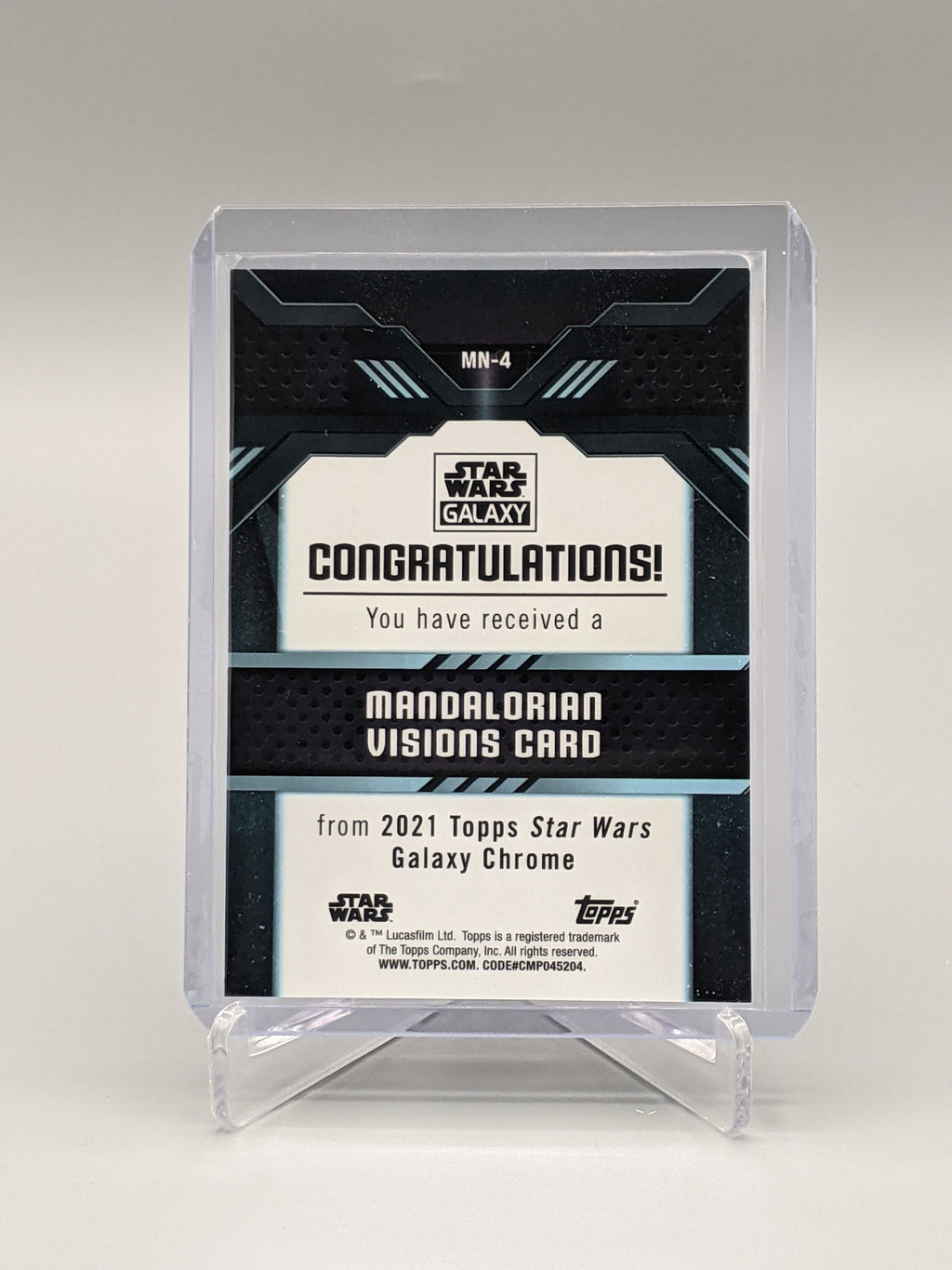 2021 Topps Chrome Star Wars Galaxy Refractor Mandalorian Visions #MN-4