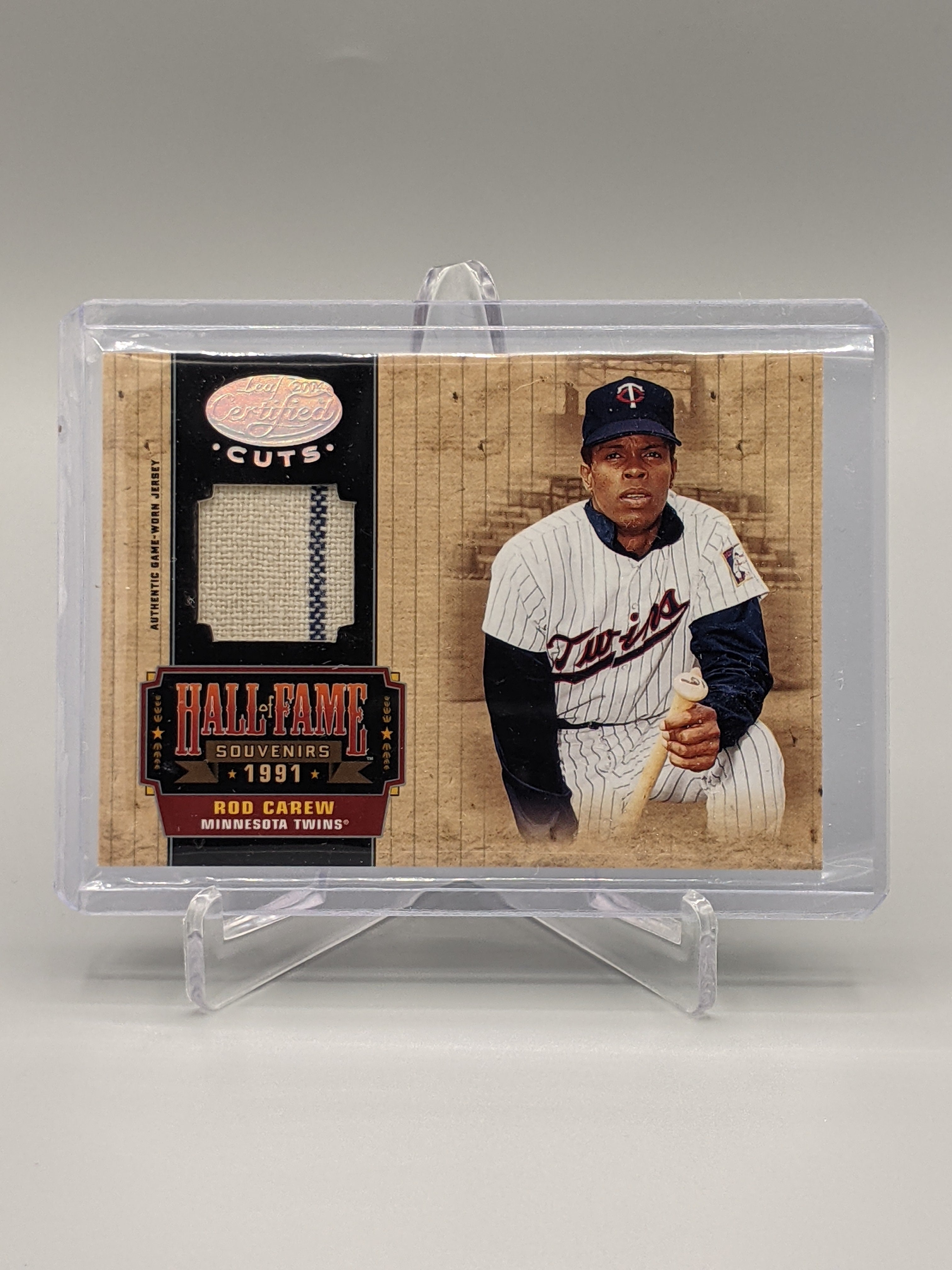 2004 Leaf Certified Cuts #HOF-26 Rod Carew #/25 Twins