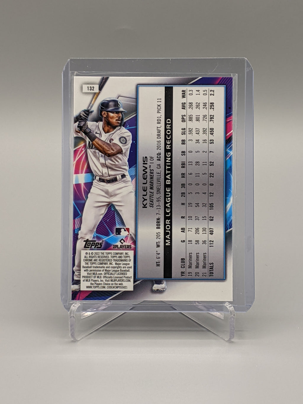 2022 Topps Chrome Cosmic #132 Kyle Lewis Mariners