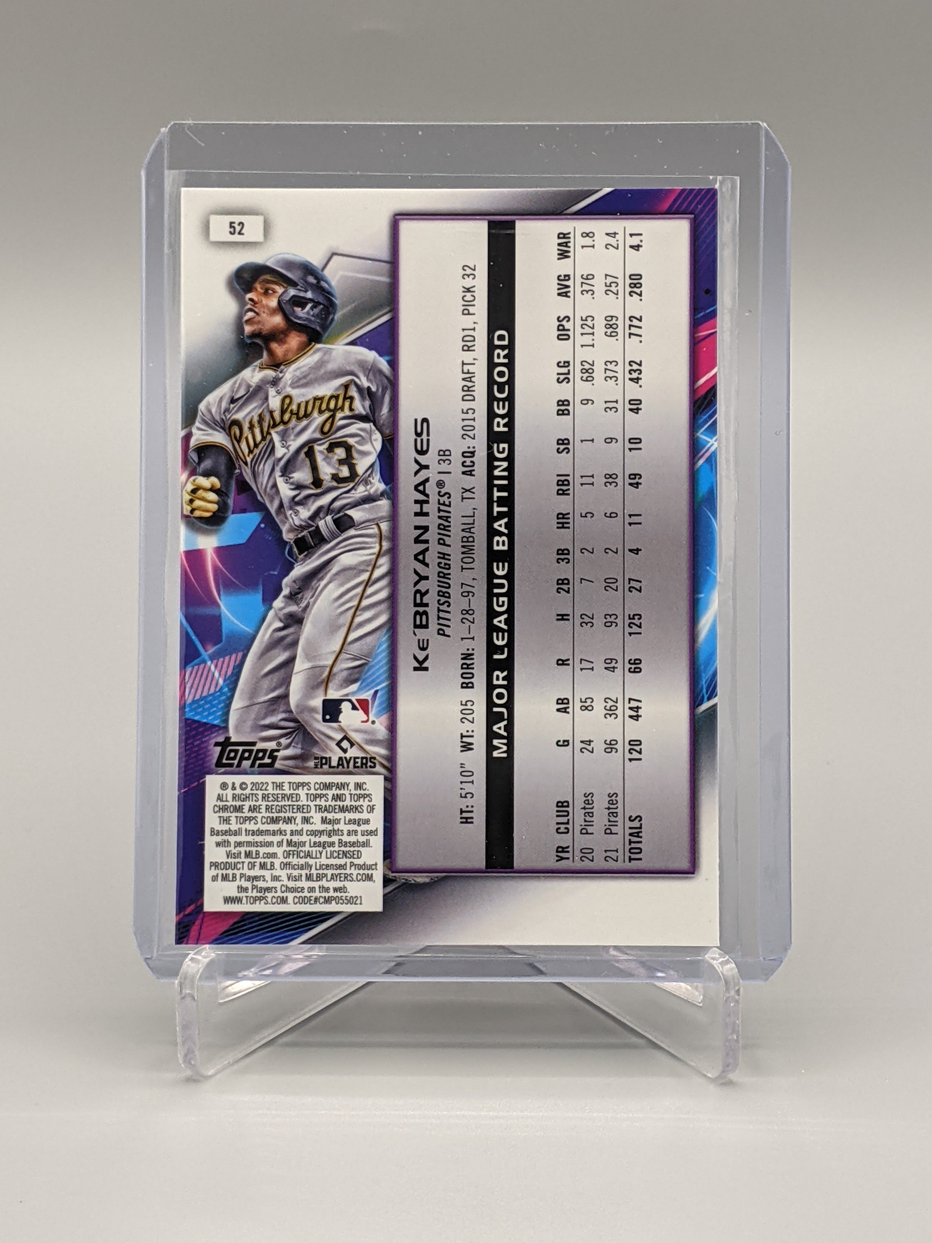 2022 Topps Chrome Cosmic #52 KeBryan Hayes Pirates