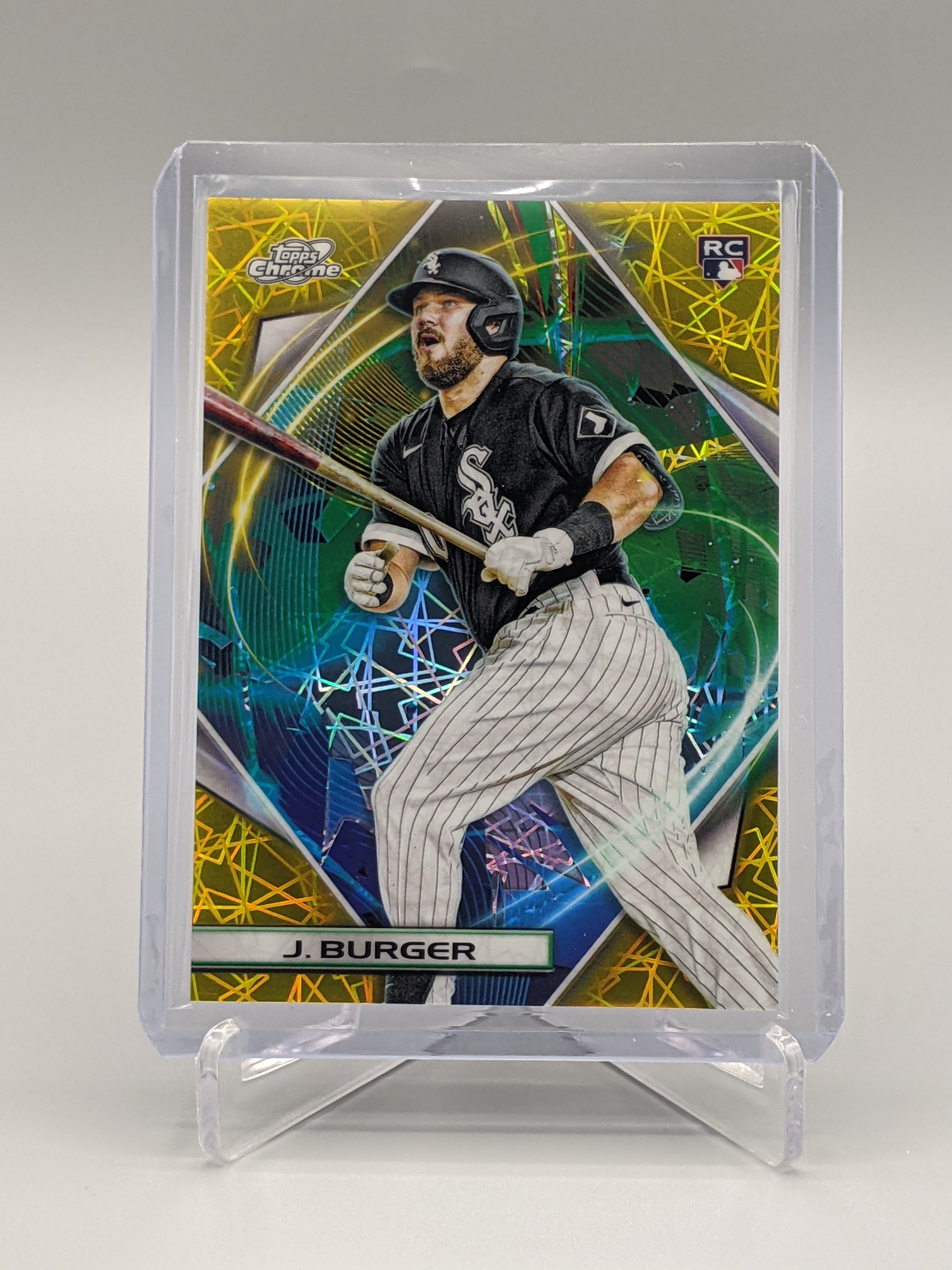 2022 Topps Chrome Cosmic Interstellar Gold Refractor #118 Jake Burger RC #/50 White Sox