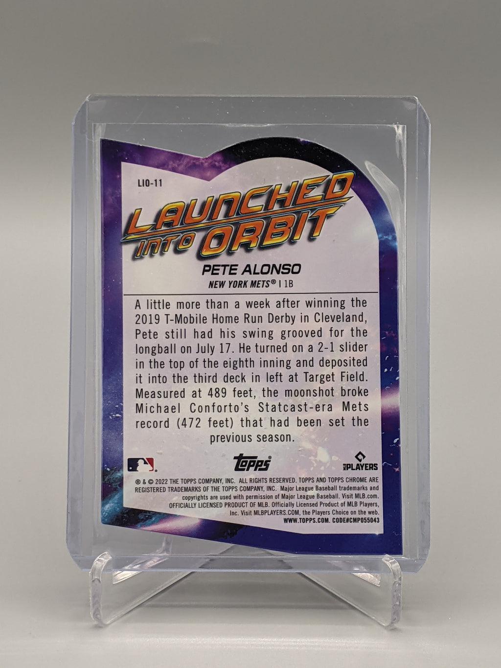 2022 Topps Chrome Cosmic Launched Into Orbit #LIO-11 Pete Alonso Mets