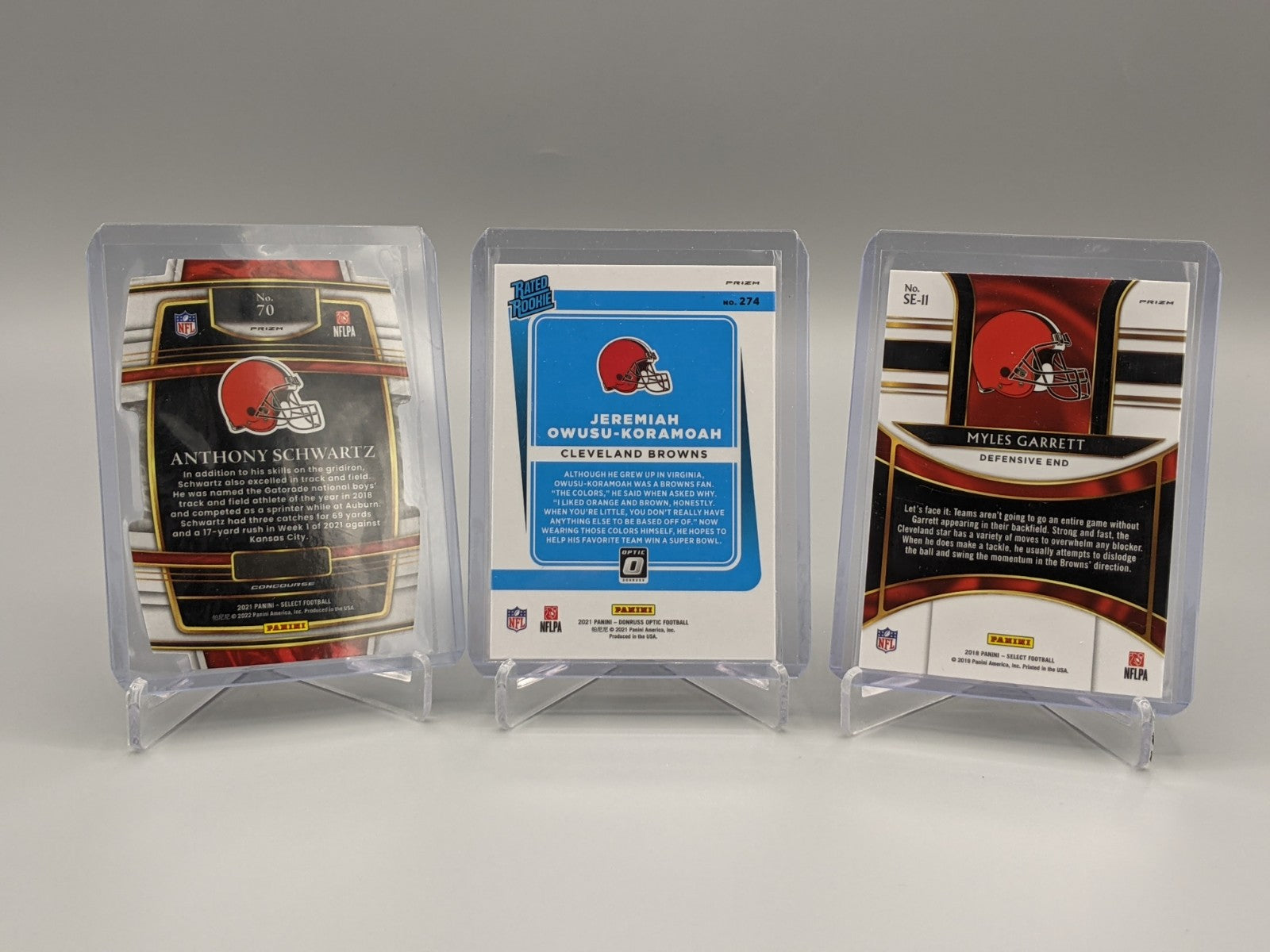 Cleveland Browns (9) Card Lot RC, Auto, Serial #'d