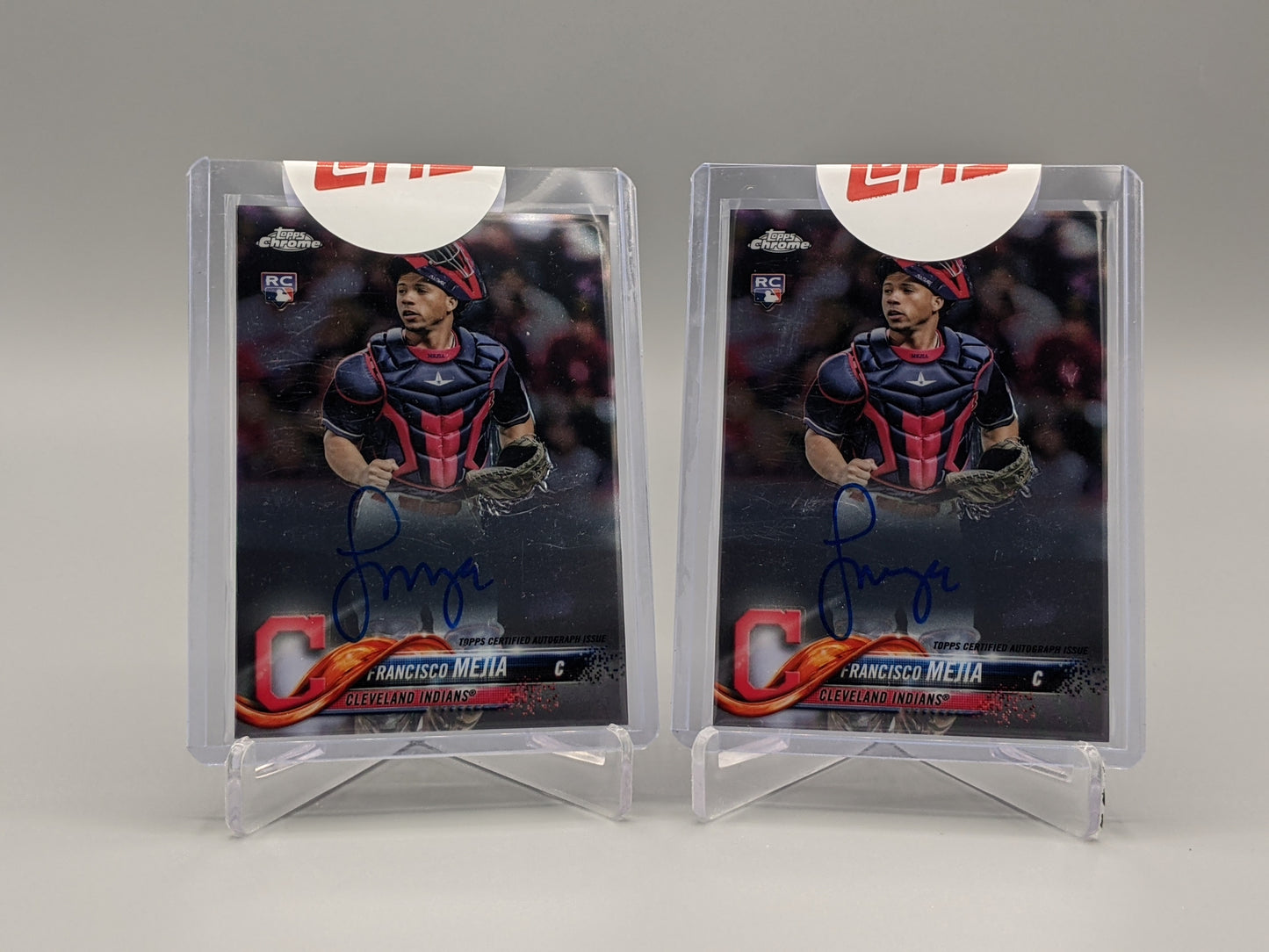 2018 Topps Chrome Auto Refractor Lot #RA-FM Francisco Mejia (4 Cards) Indians