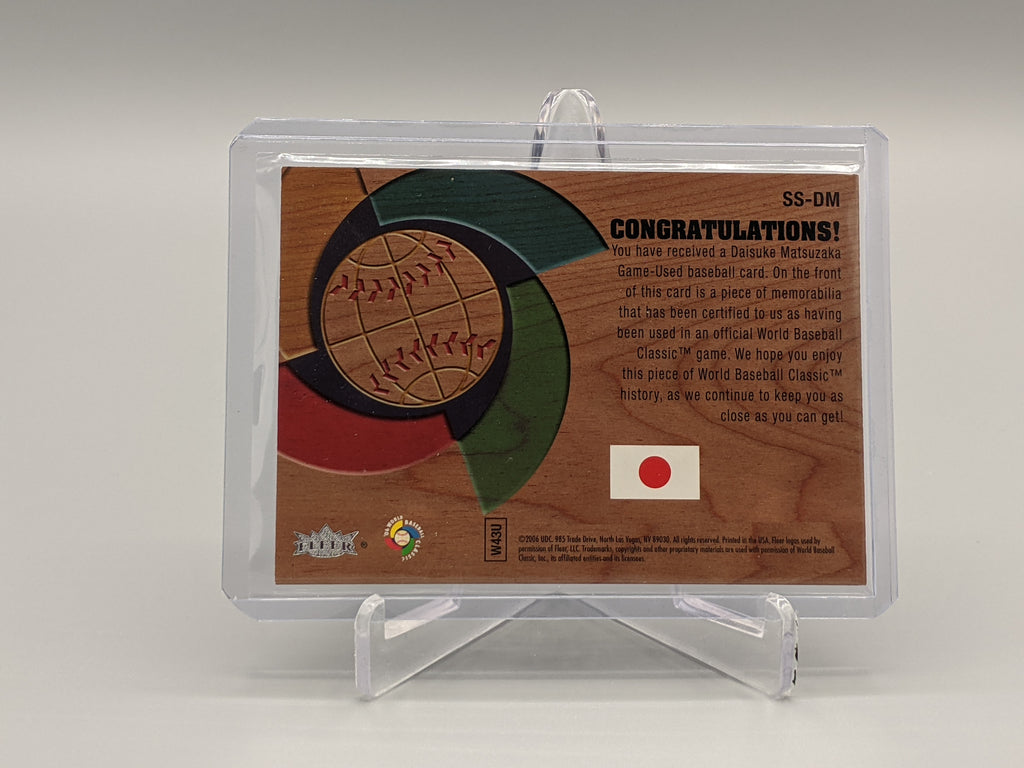 2006 Flair Showcase Stitches Game-Used #SS-DM Daisuke Matsuzaka Japan/Red Sox