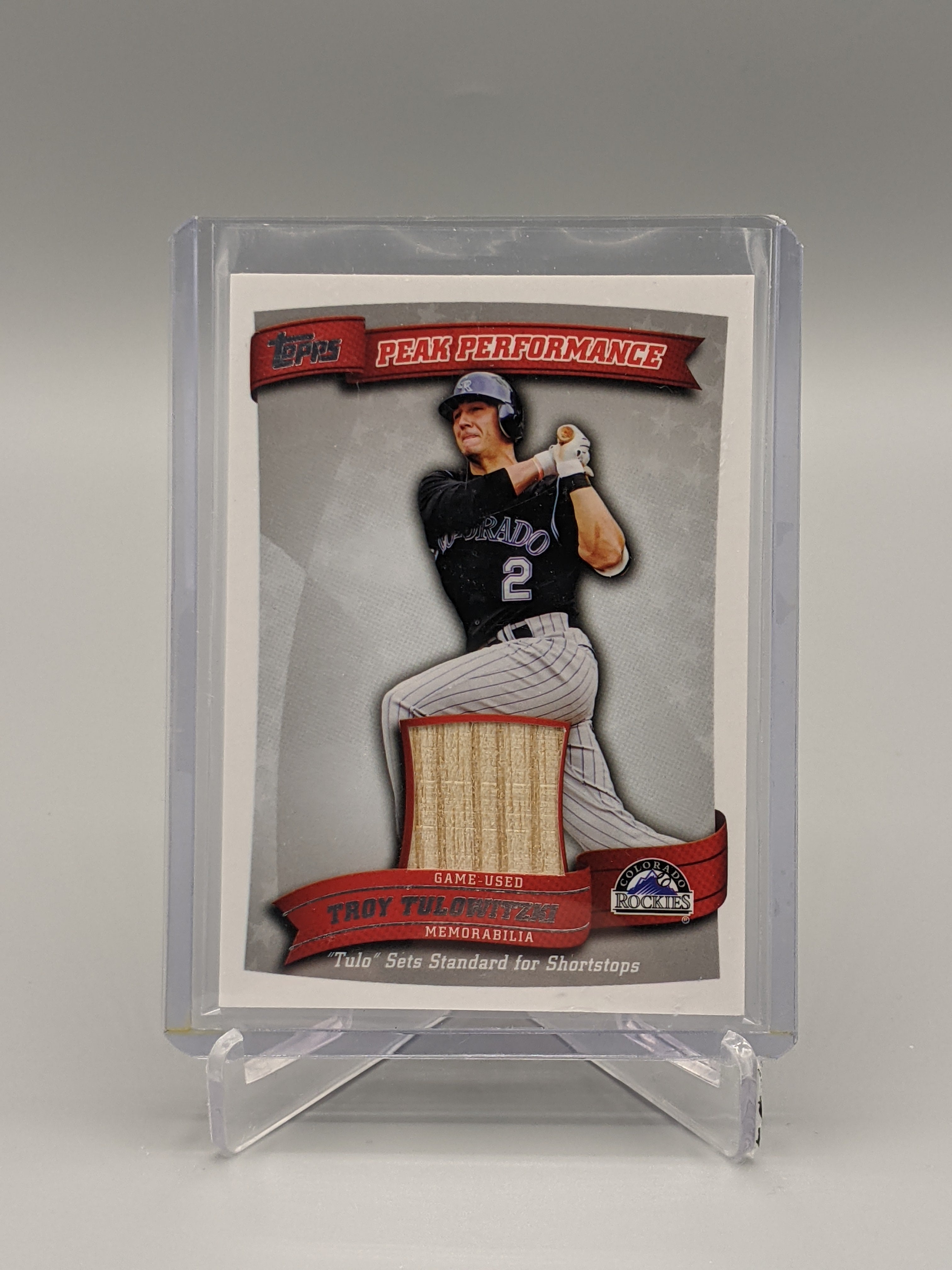 2010 Topps Peak Performance Game Used #PPR-TT Troy Tulowitzki Rockies