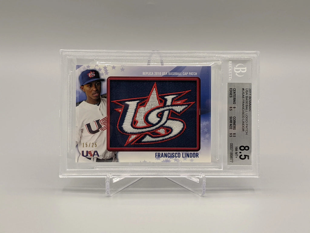 2011 Bowman Team USA Logo Francisco Lindor #/25 Pop 1 Indians
