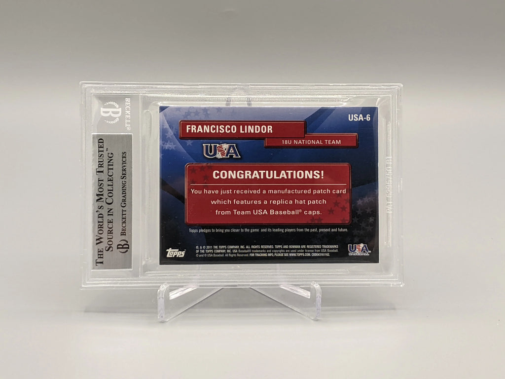 2011 Bowman Team USA Logo Francisco Lindor #/25 Pop 1 Indians