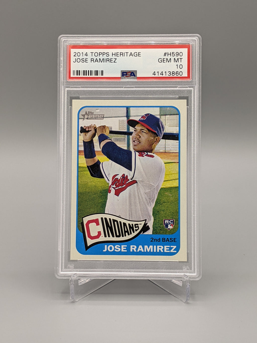 2014 Topps Heritage #H590 Jose Ramirez RC PSA 10 Indians