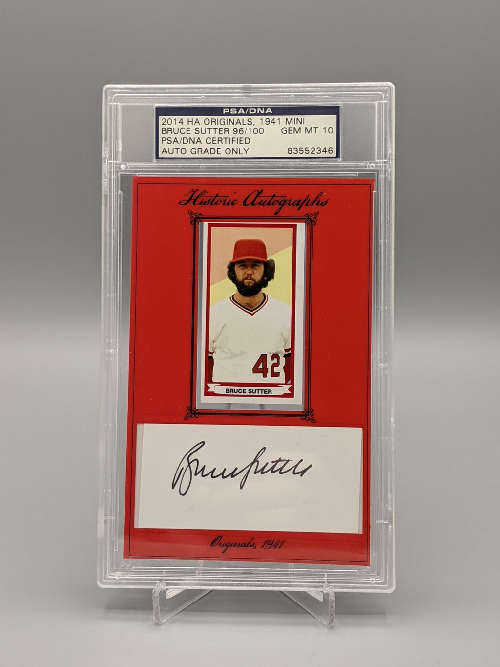 2014 Historic Autographs Originals Bruce Sutter