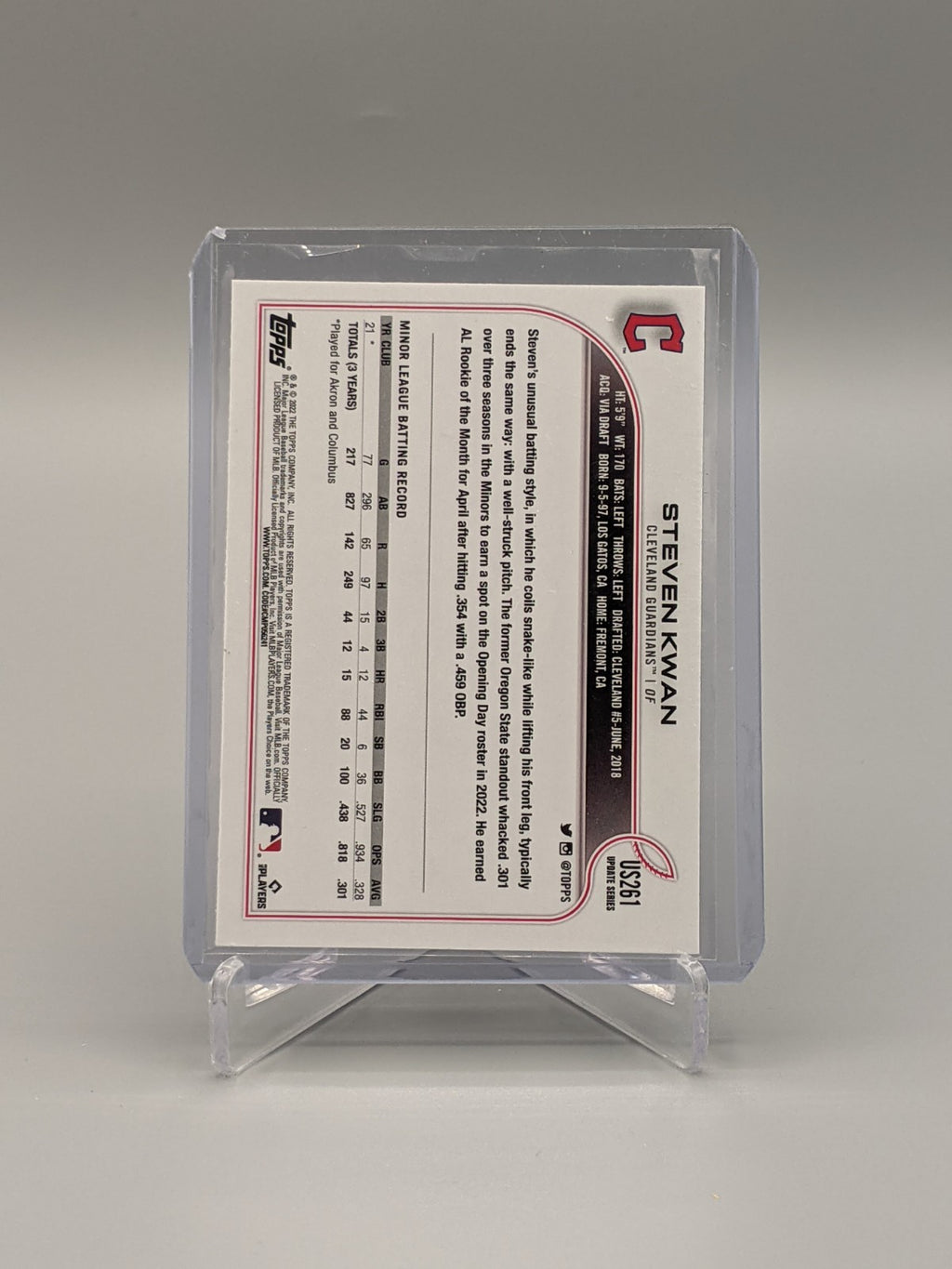 2022 Steven Kwan RC Lot (13 Cards) Guardians