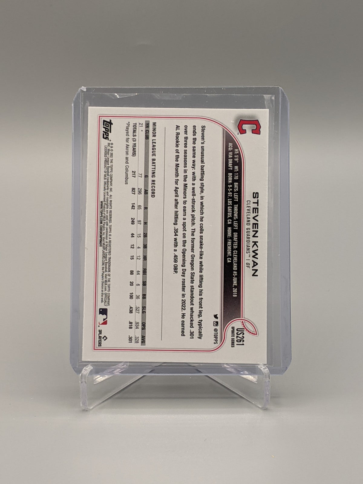 2022 Steven Kwan RC Lot (13 Cards) Guardians