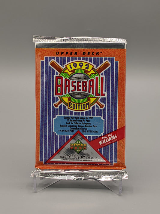 1992 Upper Deck Baseball Series 1 (3) Pack