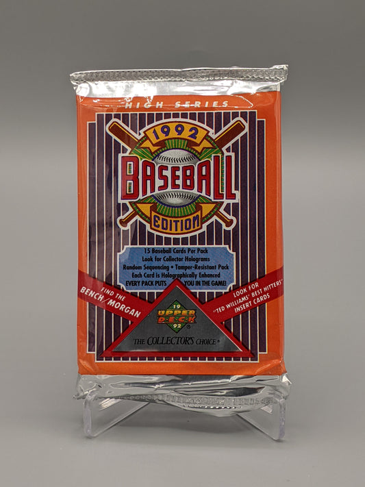 1992 Upper Deck Baseball High Series (3) Pack