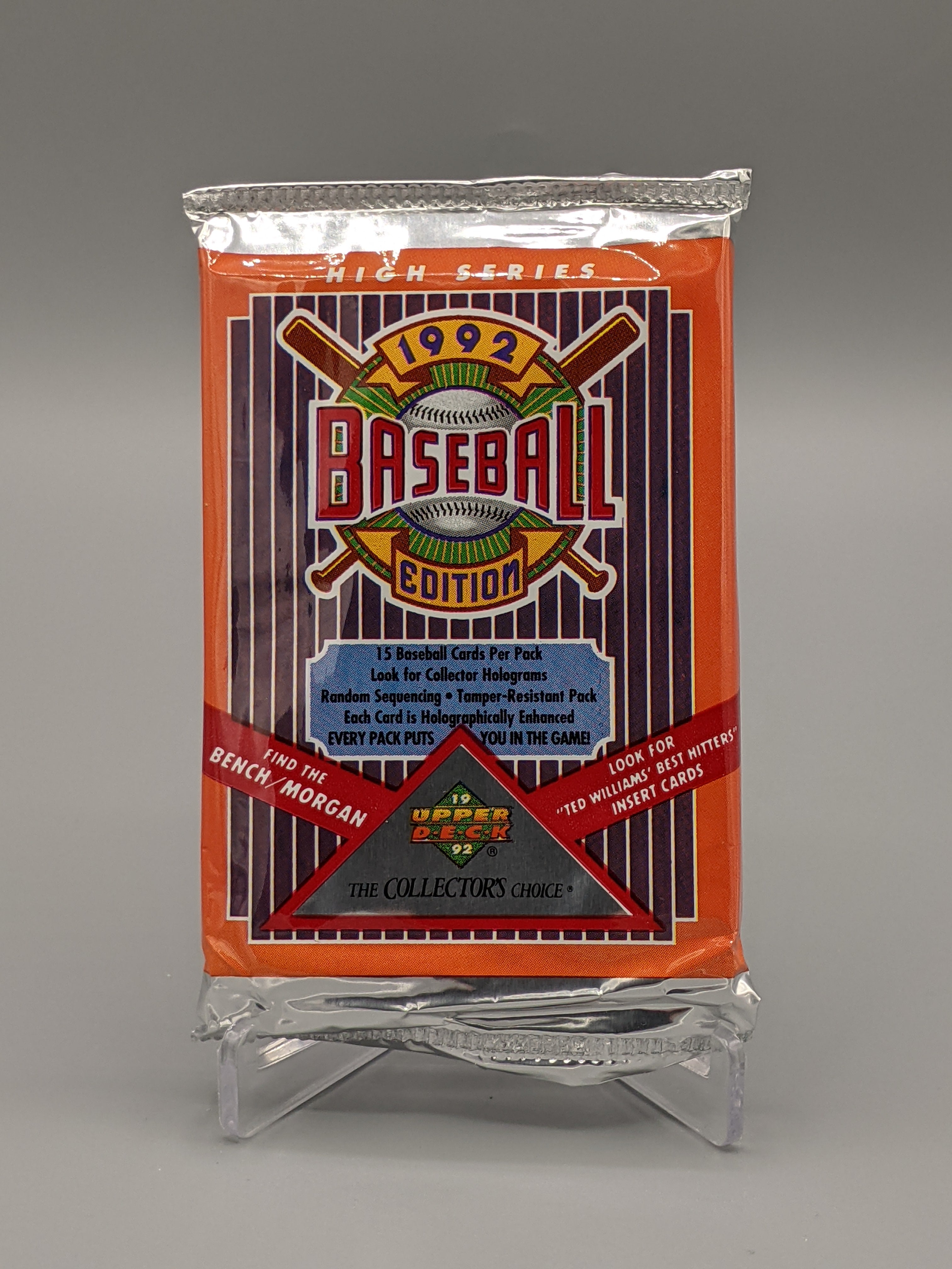 1992 Upper Deck Baseball High Series (3) Pack