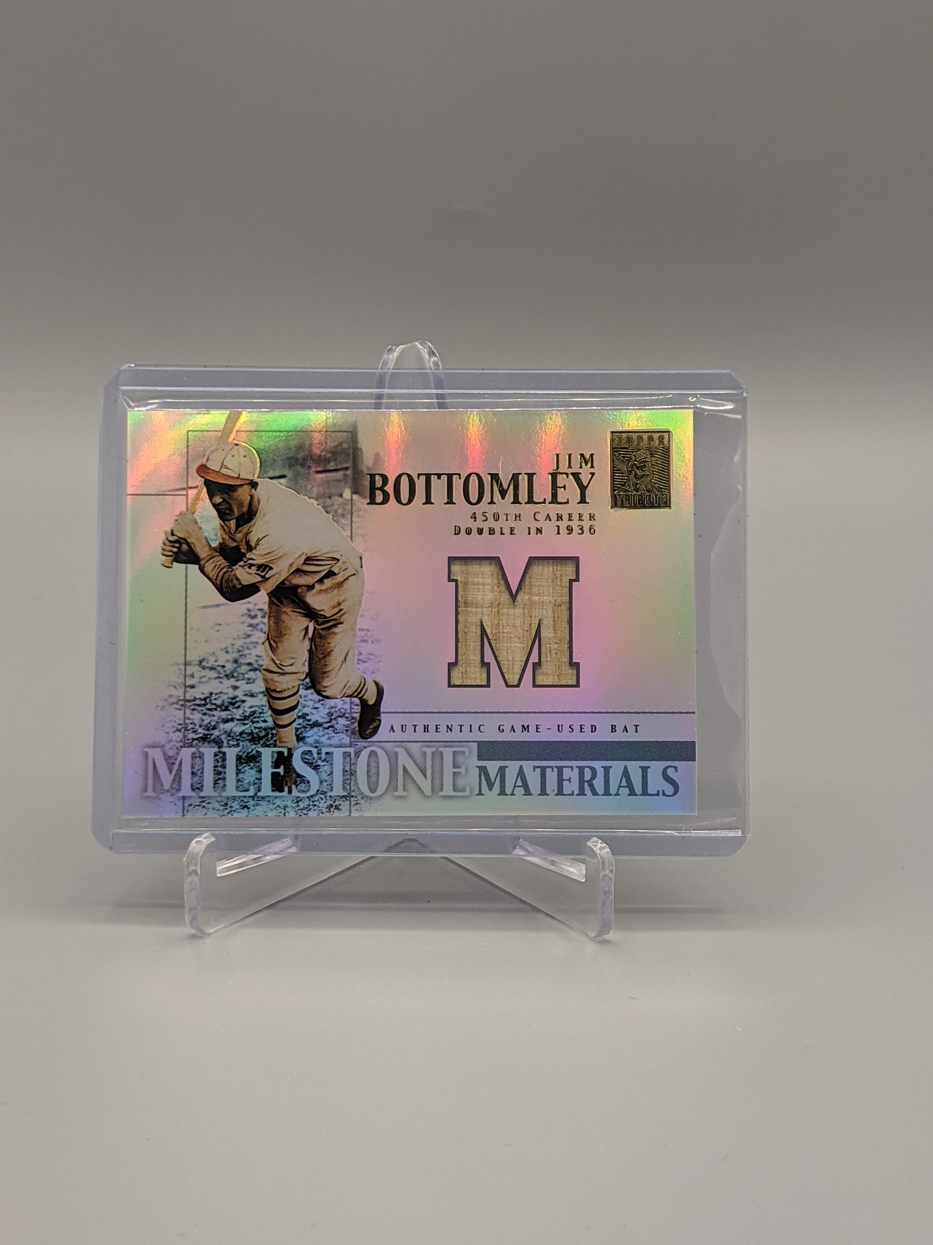 2002 Topps Tribute Milestone Materials Jim Bottomley Cardinals