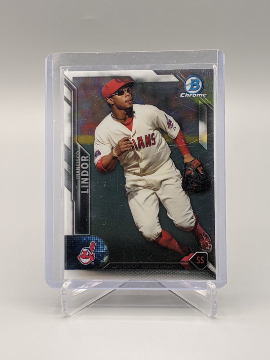 2016 Bowman Chrome #28 Francisco Lindor Indians