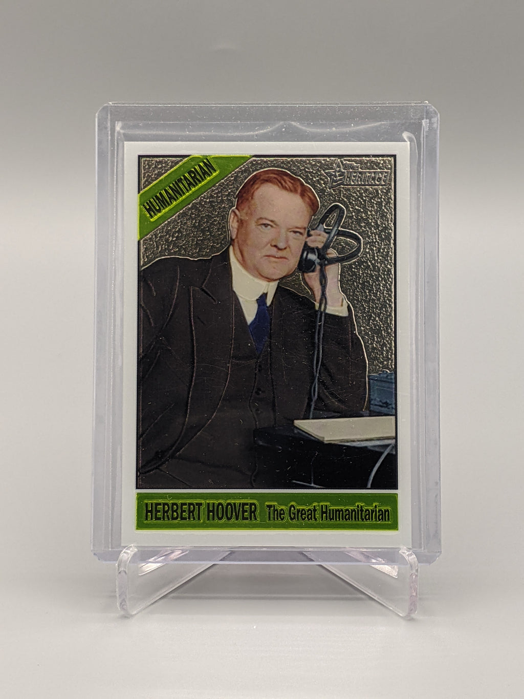 2009 Topps American Heritage Heroes Chrome #C77 Herbert Hoover #/1776