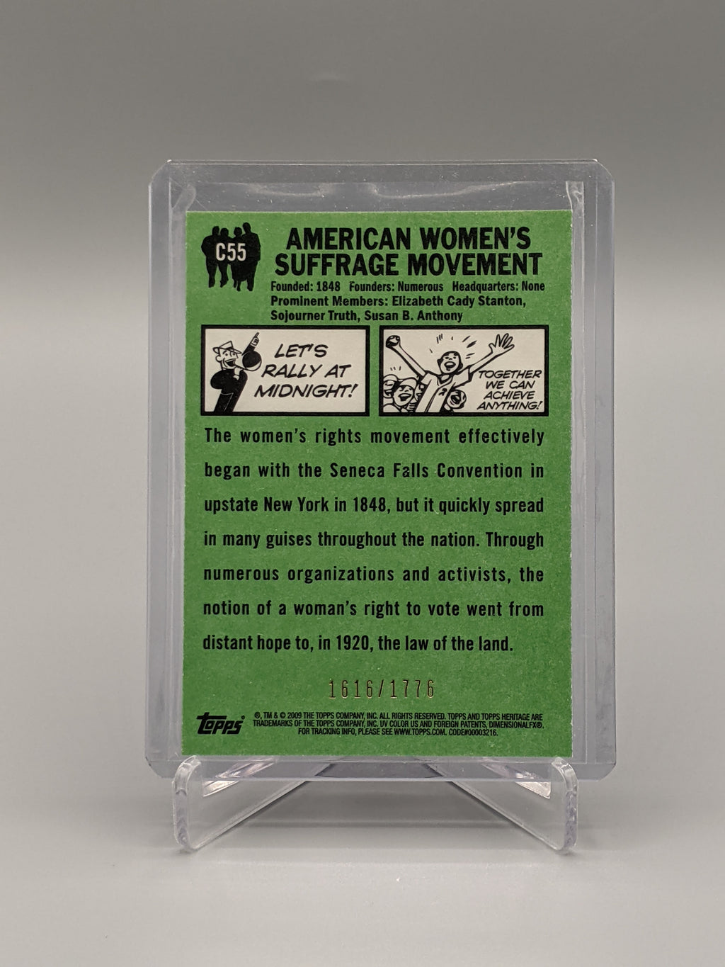 2009 Topps American Heritage Heroes Chrome #C55 Women's Suffrage #/1776