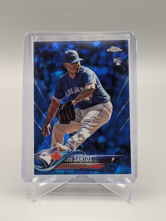 2018 Topps Chrome Sapphire #299 Luis Santos RC Blue Jays