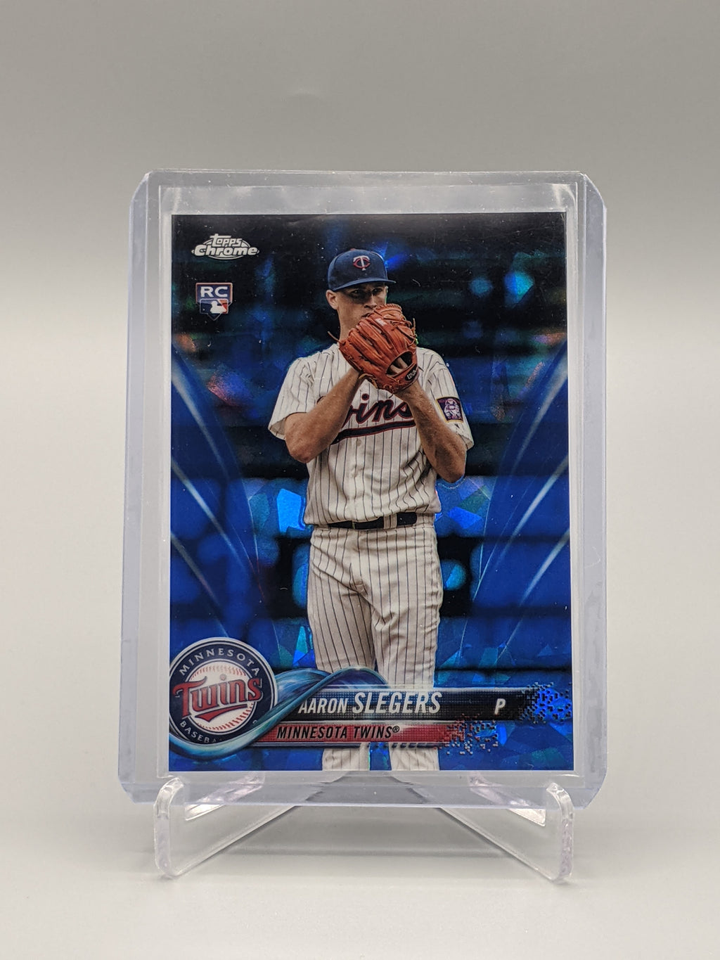 2018 Topps Chrome Sapphire #277 Aaron Slegers RC Twins