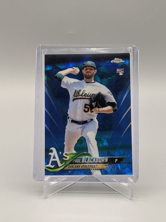 2018 Topps Chrome Sapphire #272 Paul Blackburn RC A's Athletics