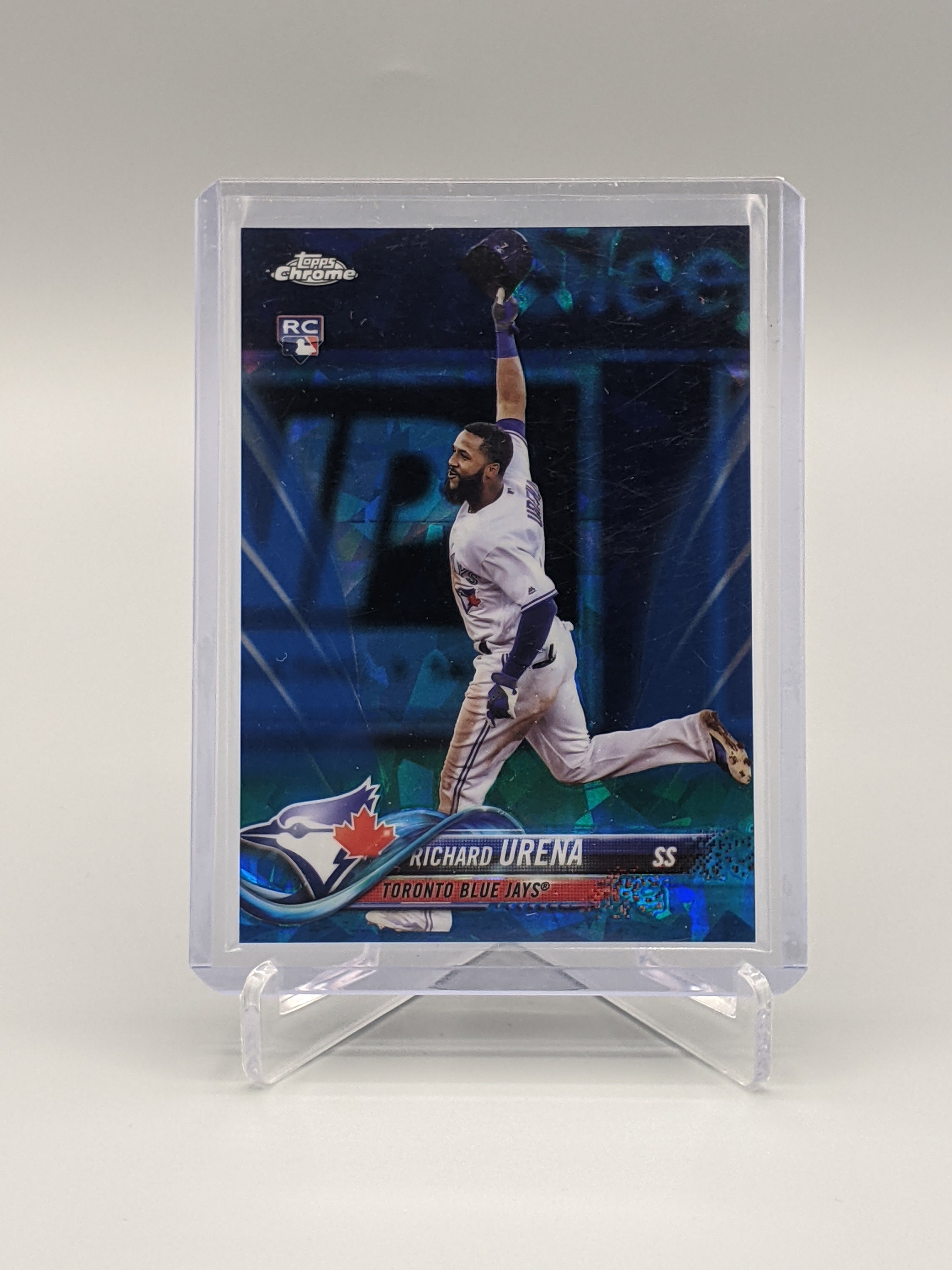 2018 Topps Chrome Sapphire #148 Richard Urena RC Blue Jays