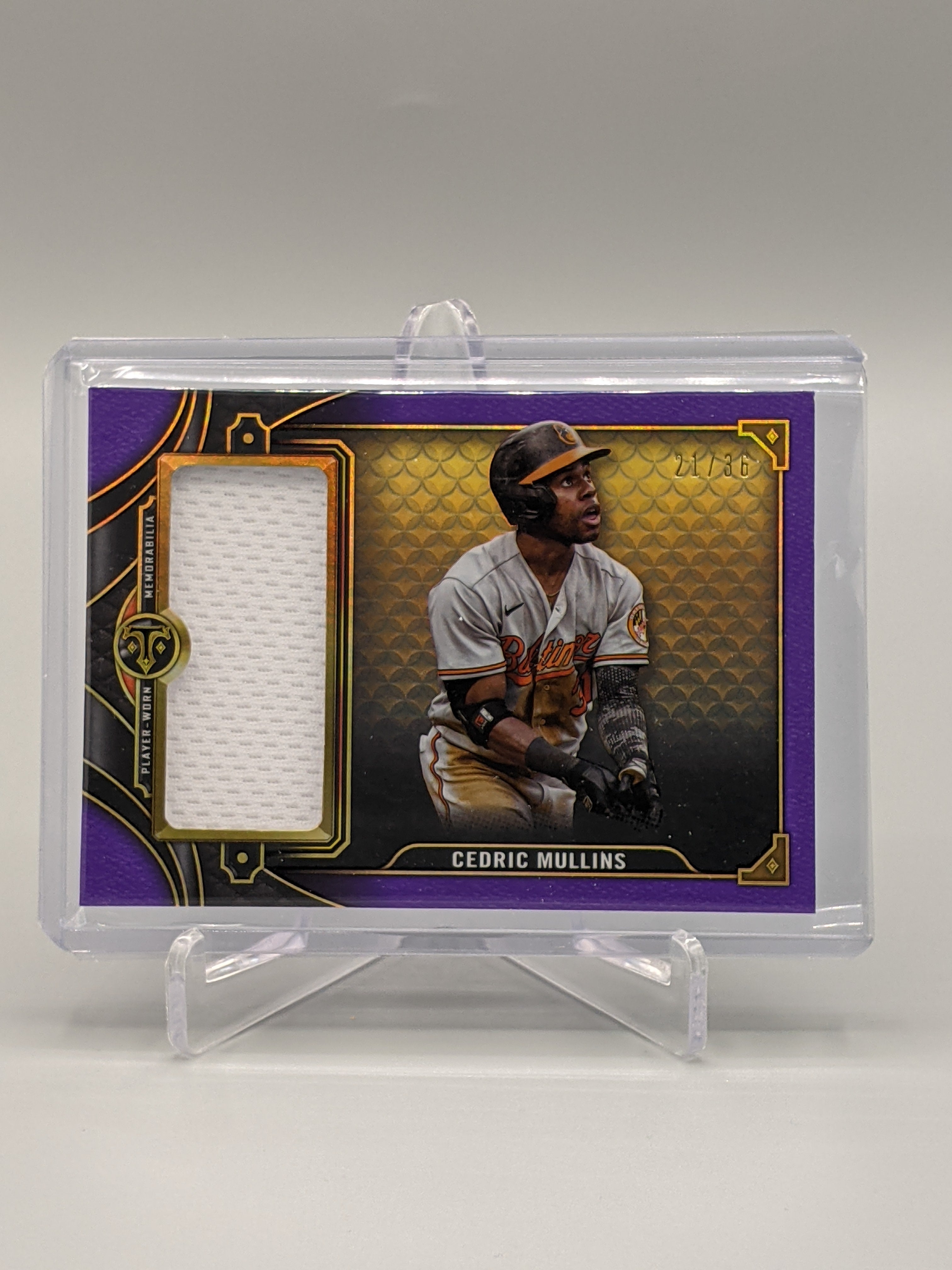 2022 Topps Triple Threads Jumbo Relic #SJR1-CM2 Cedric Mullins Orioles