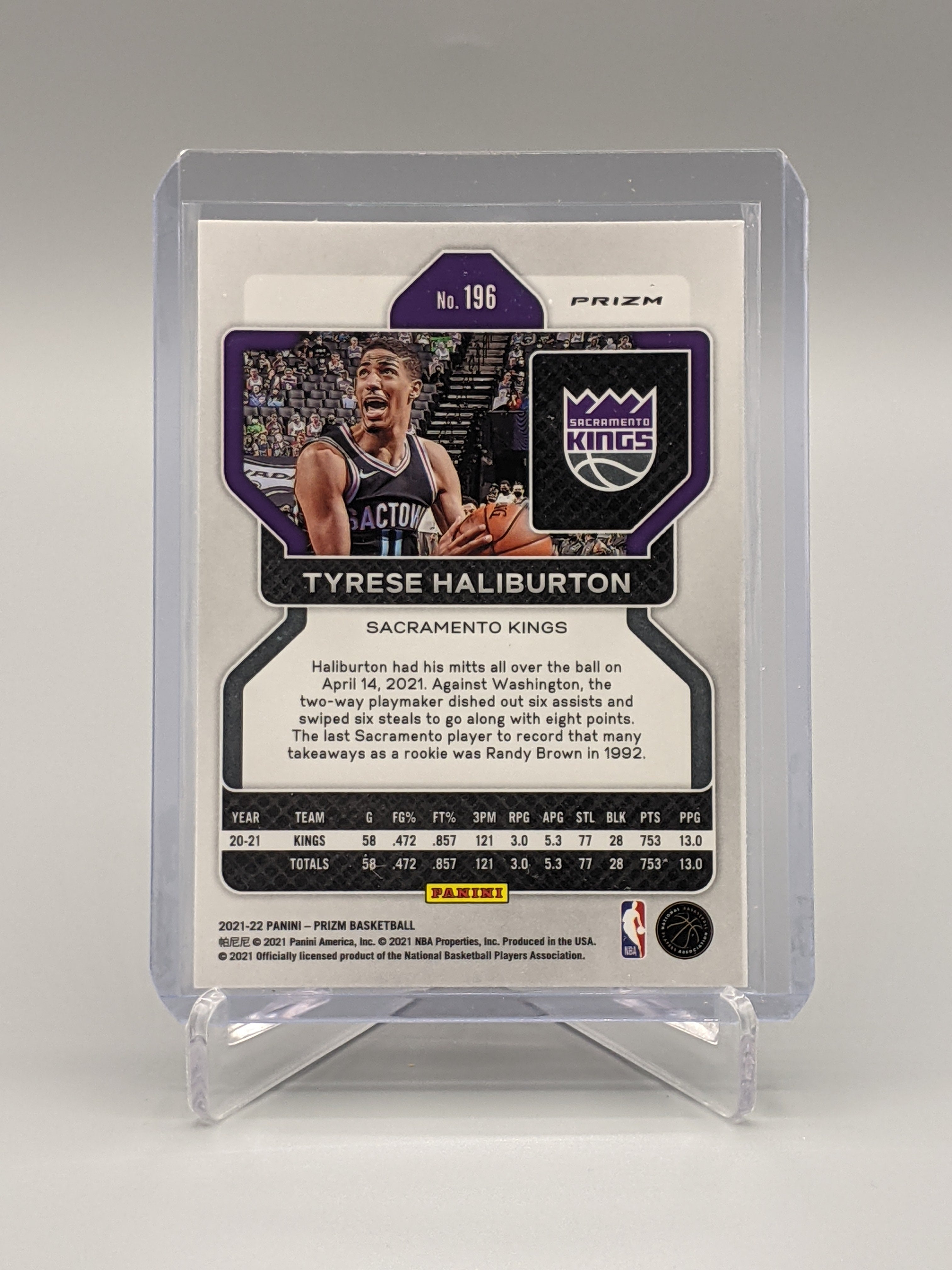2021-22 Prizm Red Ice Prizm #196 Tyrese Haliburton Kings