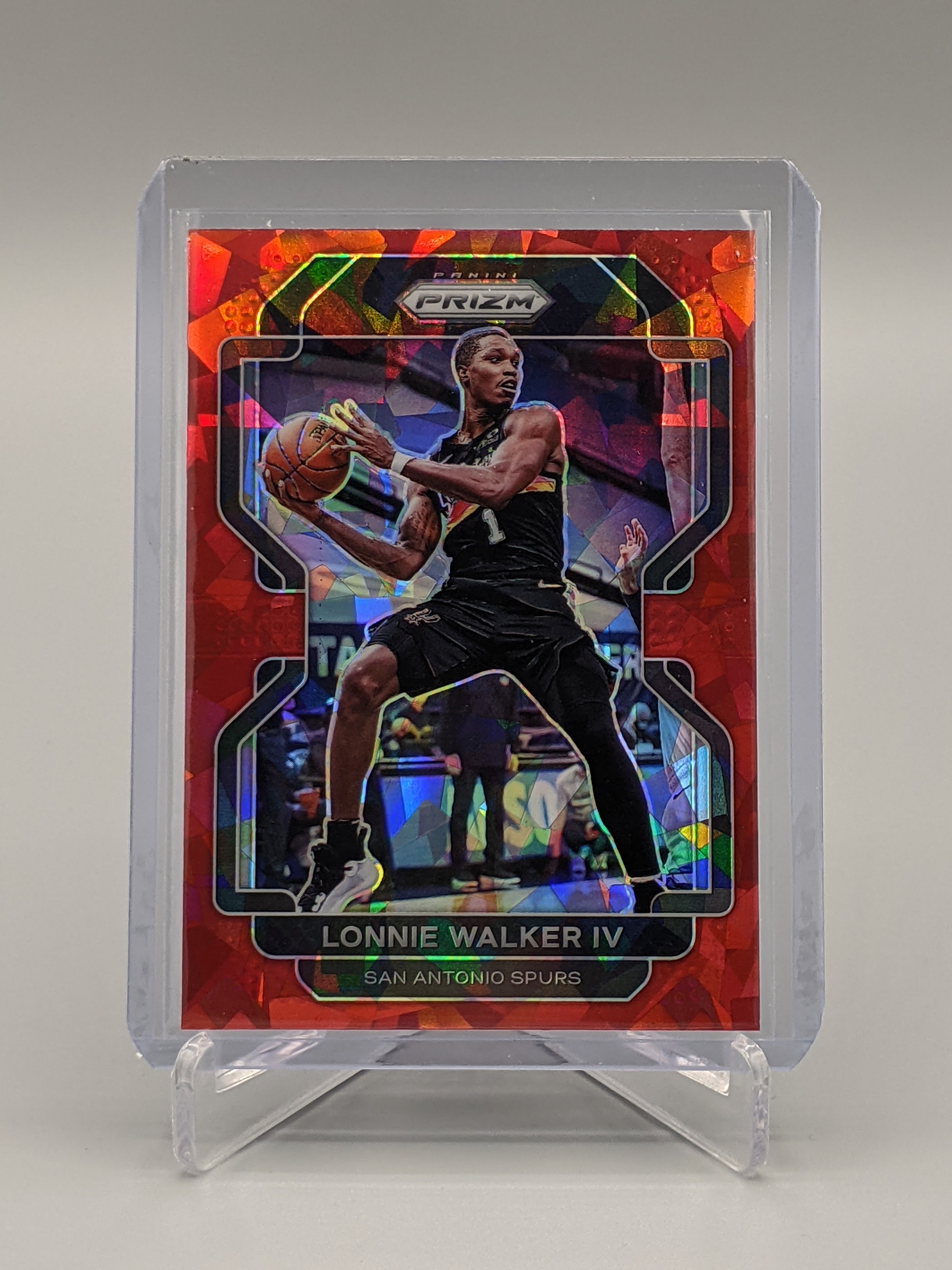 2021-22 Prizm Red Ice Prizm #36 Lonnie Walker IV Spurs