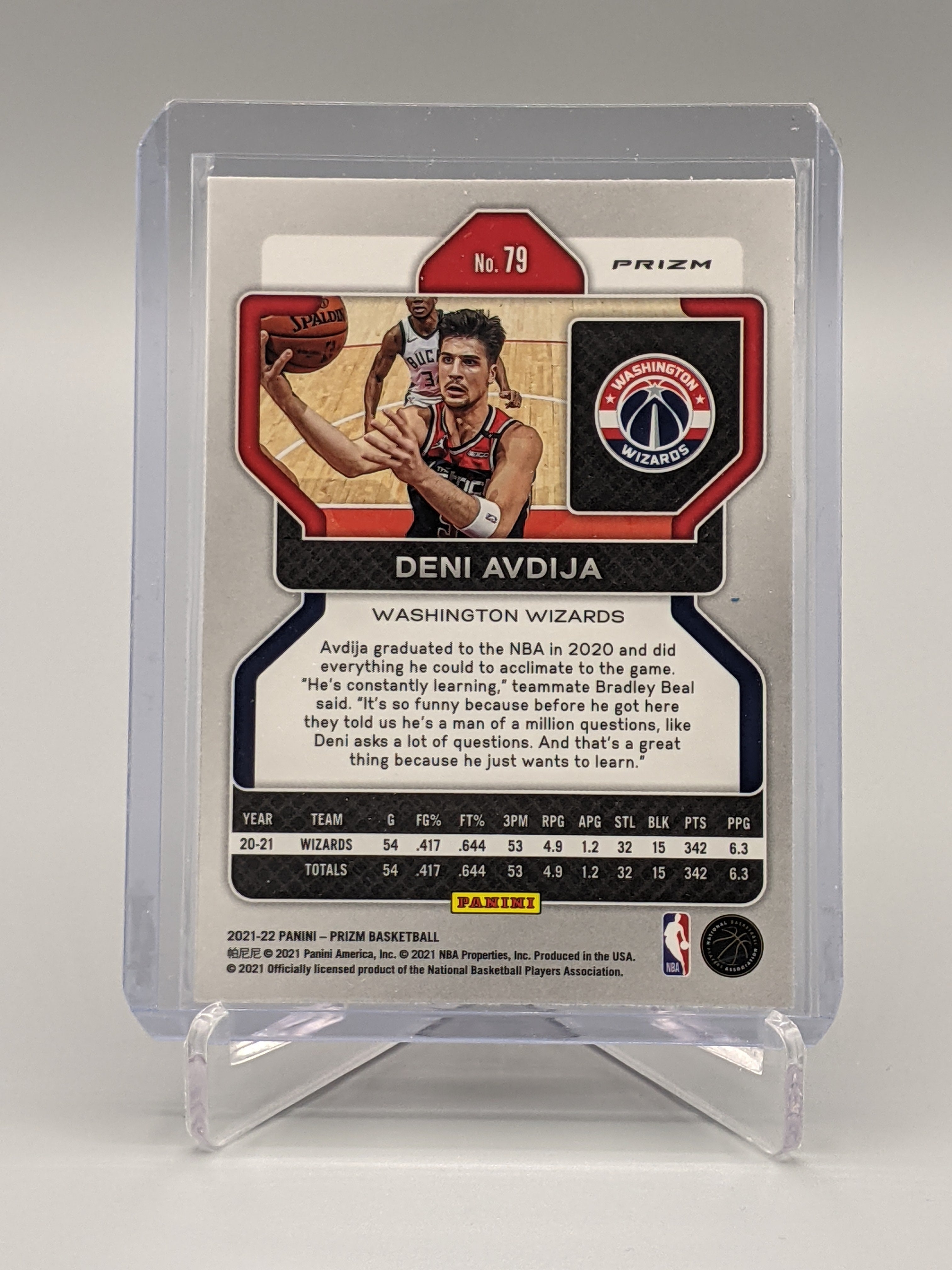 2021-22 Prizm Red Ice Prizm #79 Deni Avdija Warriors