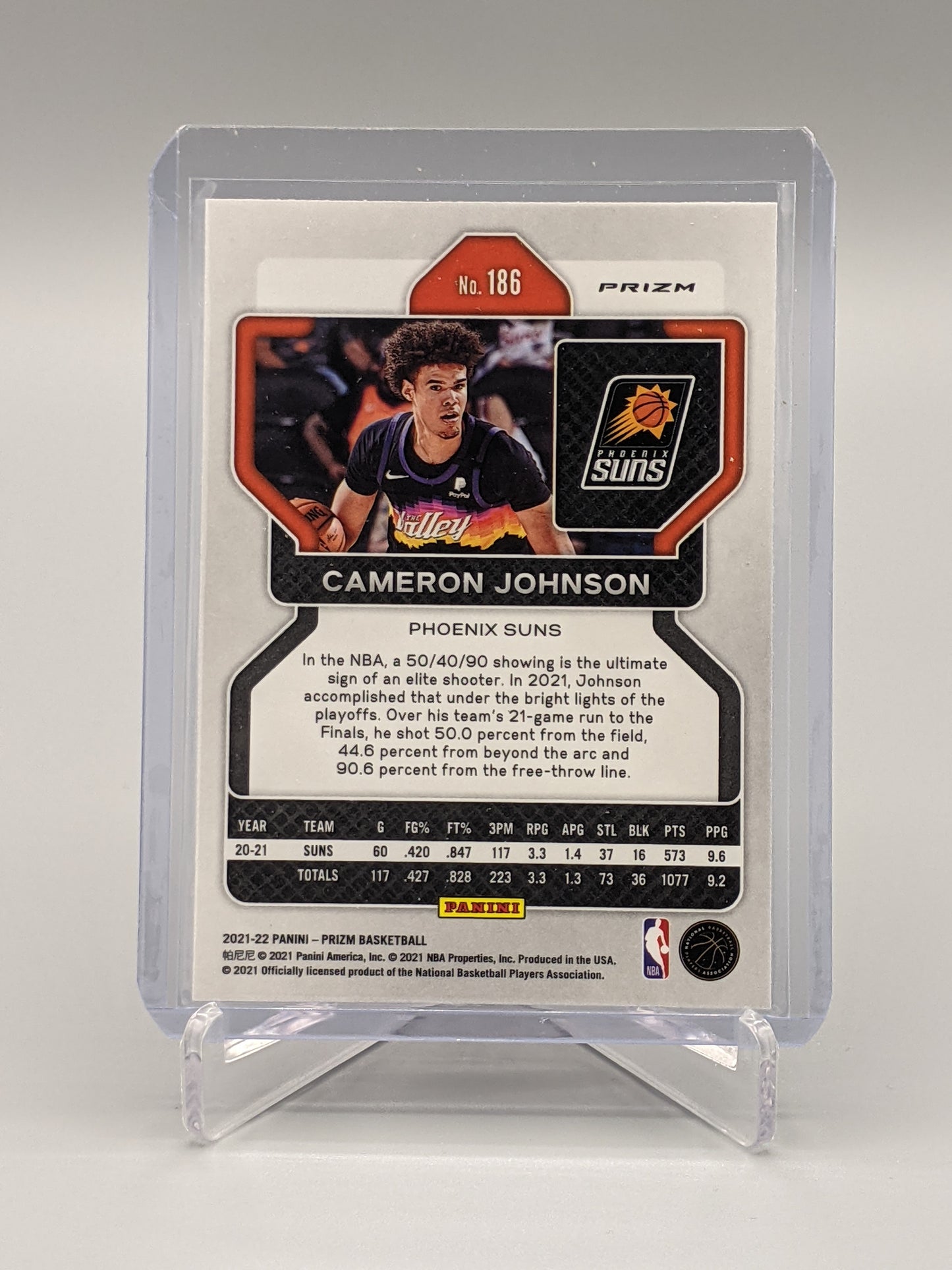 2021-22 Prizm Red Ice Prizm #186 Cameron Johnson Suns