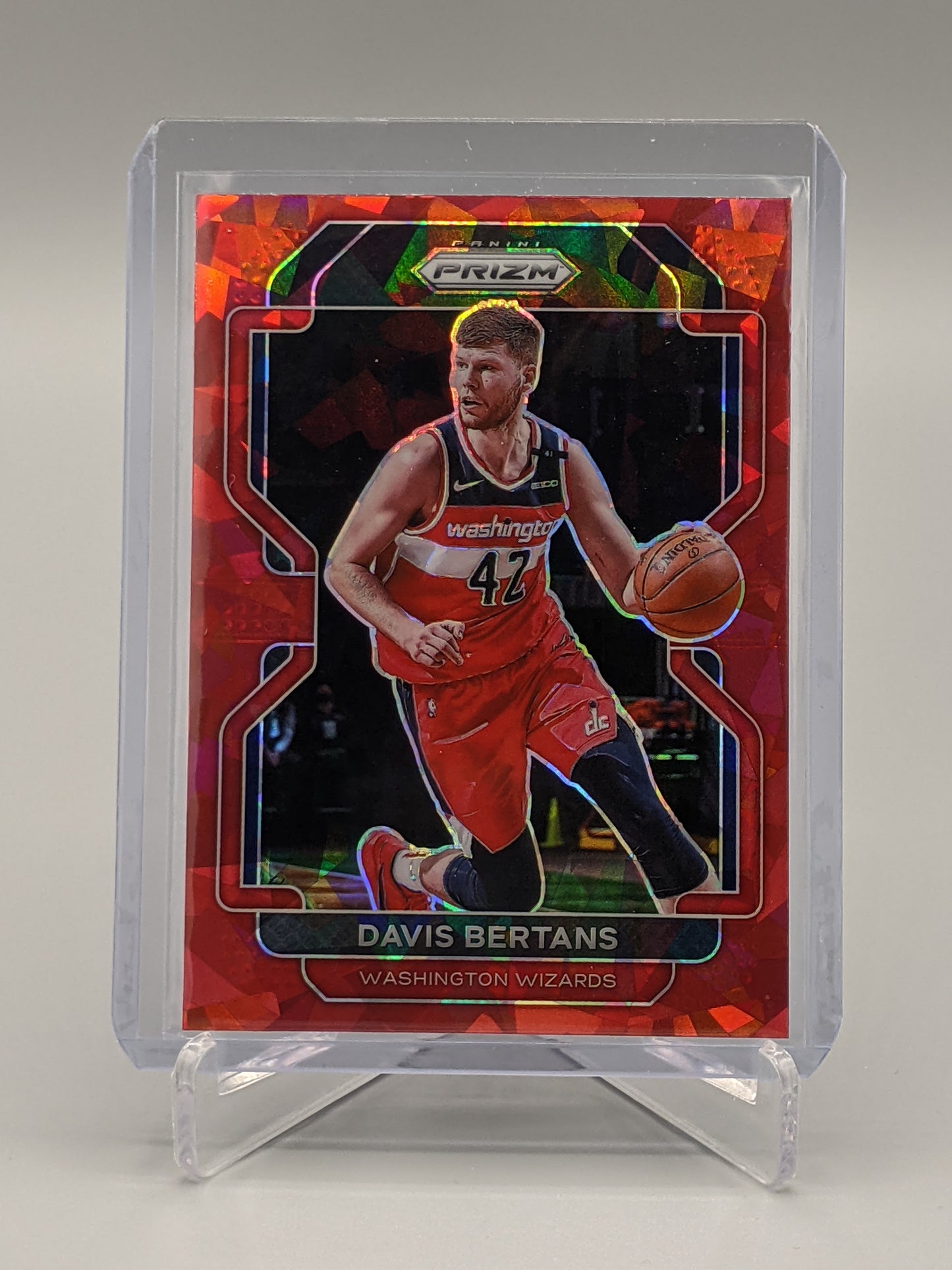 2021-22 Prizm Red Ice Prizm #23 Davis Bertans Wizards