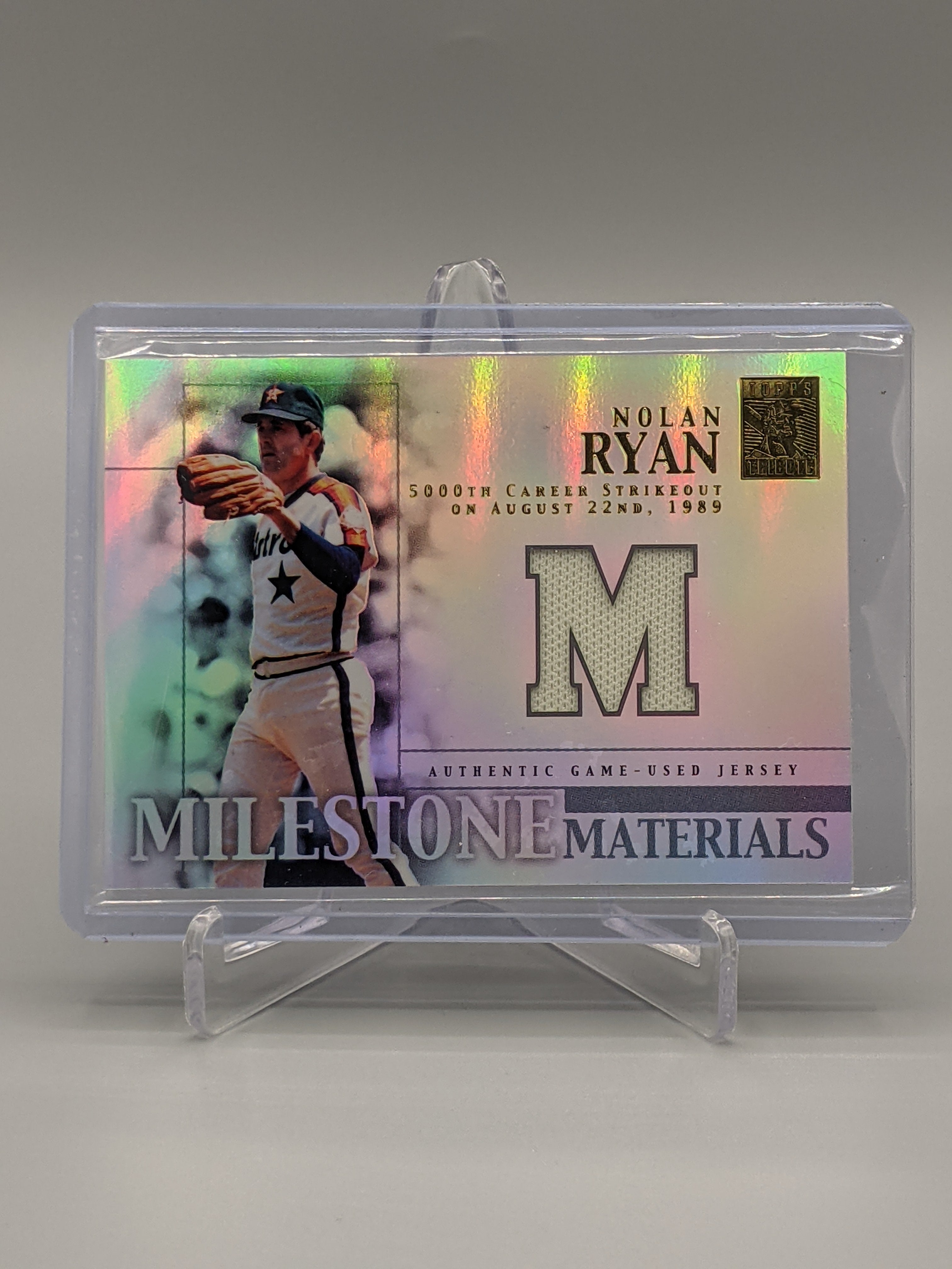 2002 Topps Tribute Milestone Materials #MIM-NR Nolan Ryan Astros