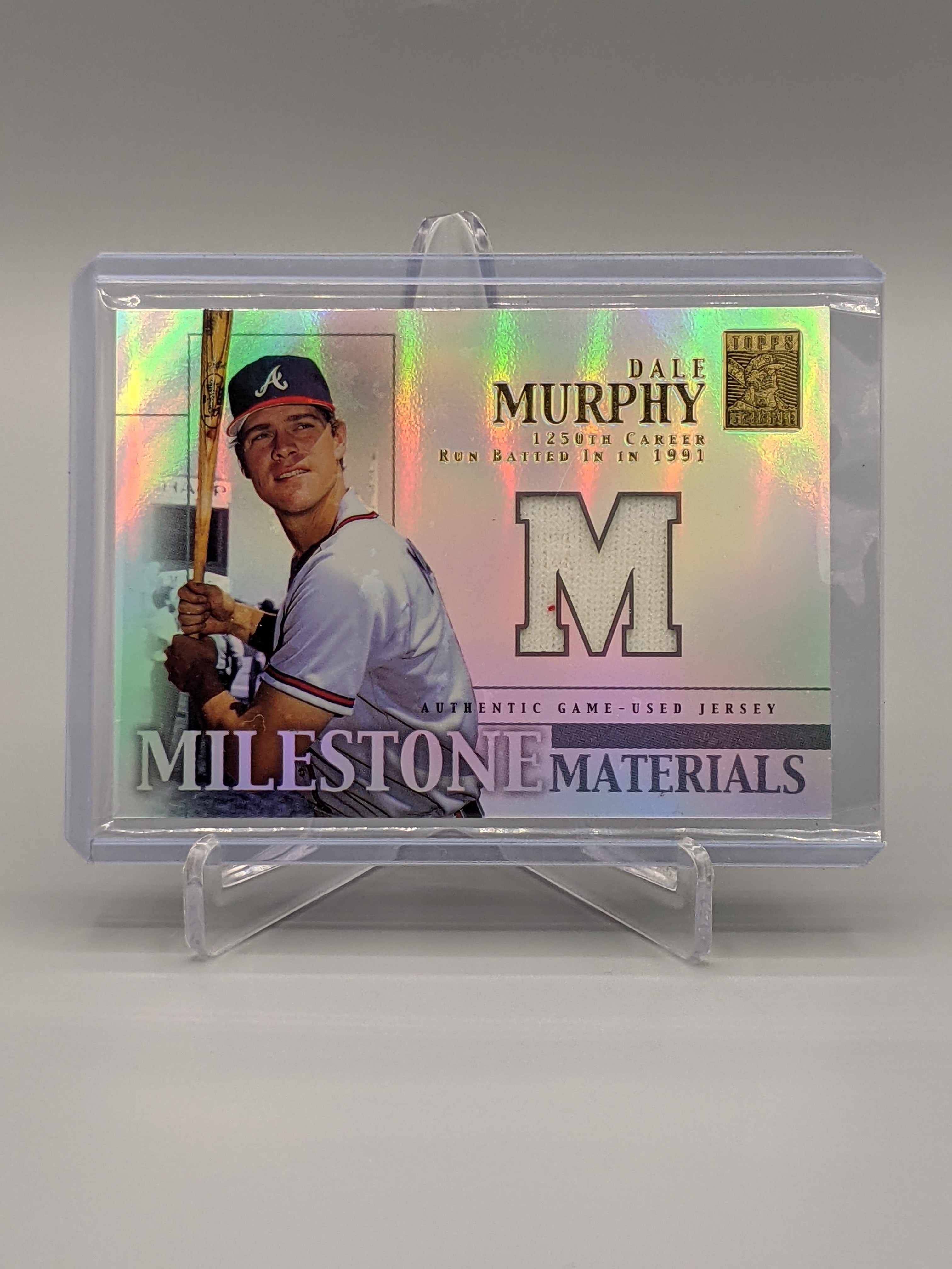2002 Topps Tribute Milestone Materials #MIM-DM Dale Murphy Braves
