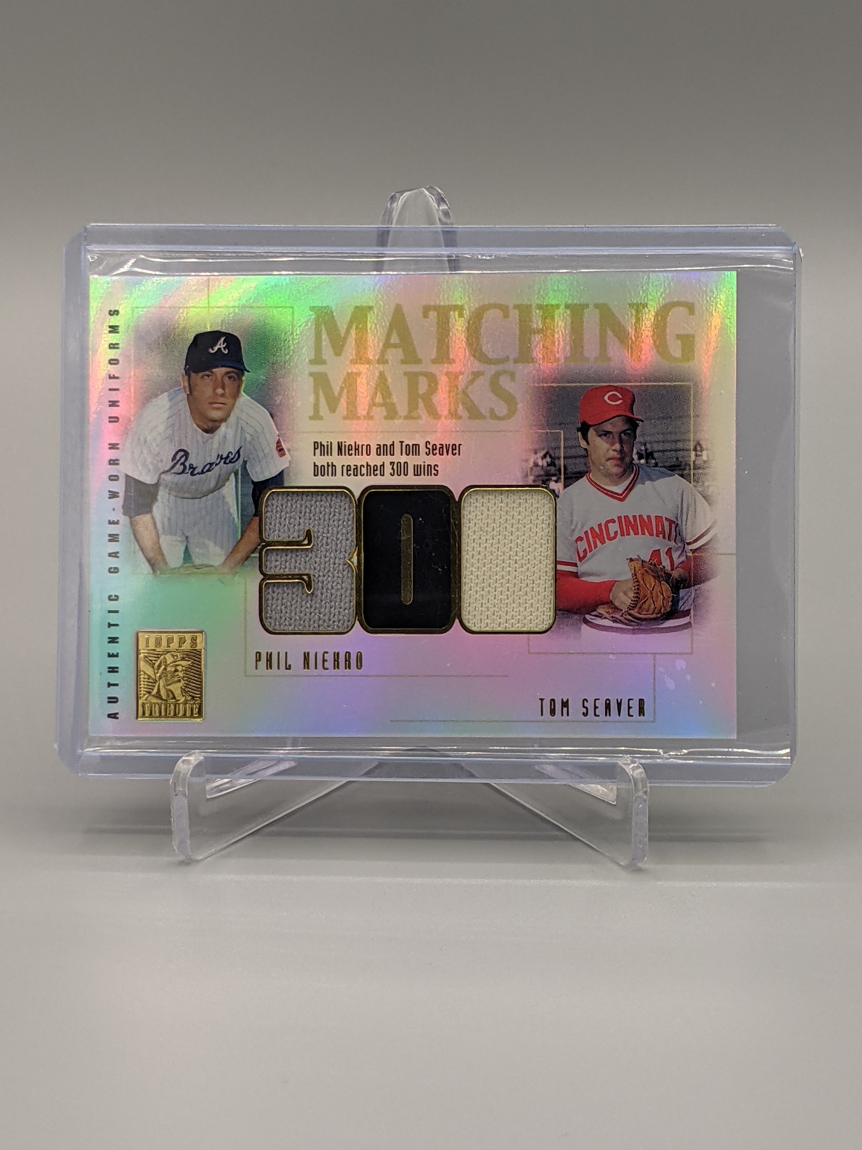 2002 Topps Tribute Matching Marks #MM-NS Phil Niekro/Tom Seaver